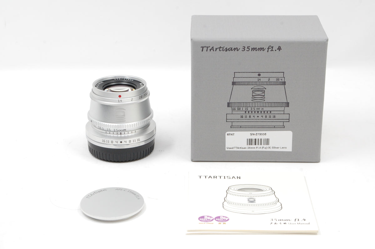 Used TTArtisan 35mm f1.4 (Fuji-X) Silver Lens