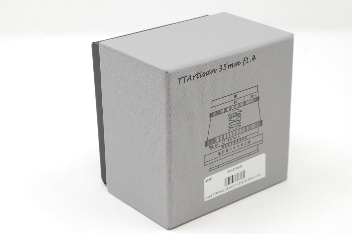 Used TTArtisan 35mm f1.4 (Fuji-X) Silver Lens