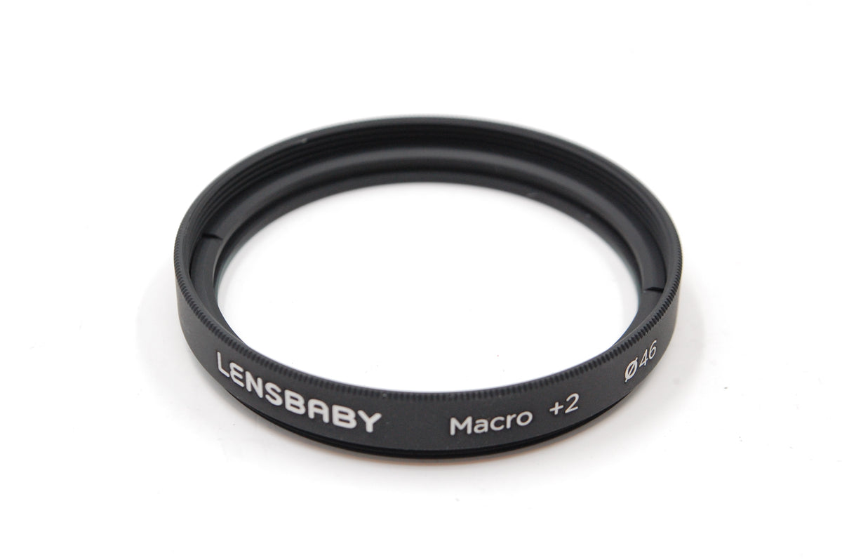 USED Lensbaby Sol 45mm f/3.5 Lens for Fuji X Cameras with Lensbaby 46mm Macro Filters Bundle
