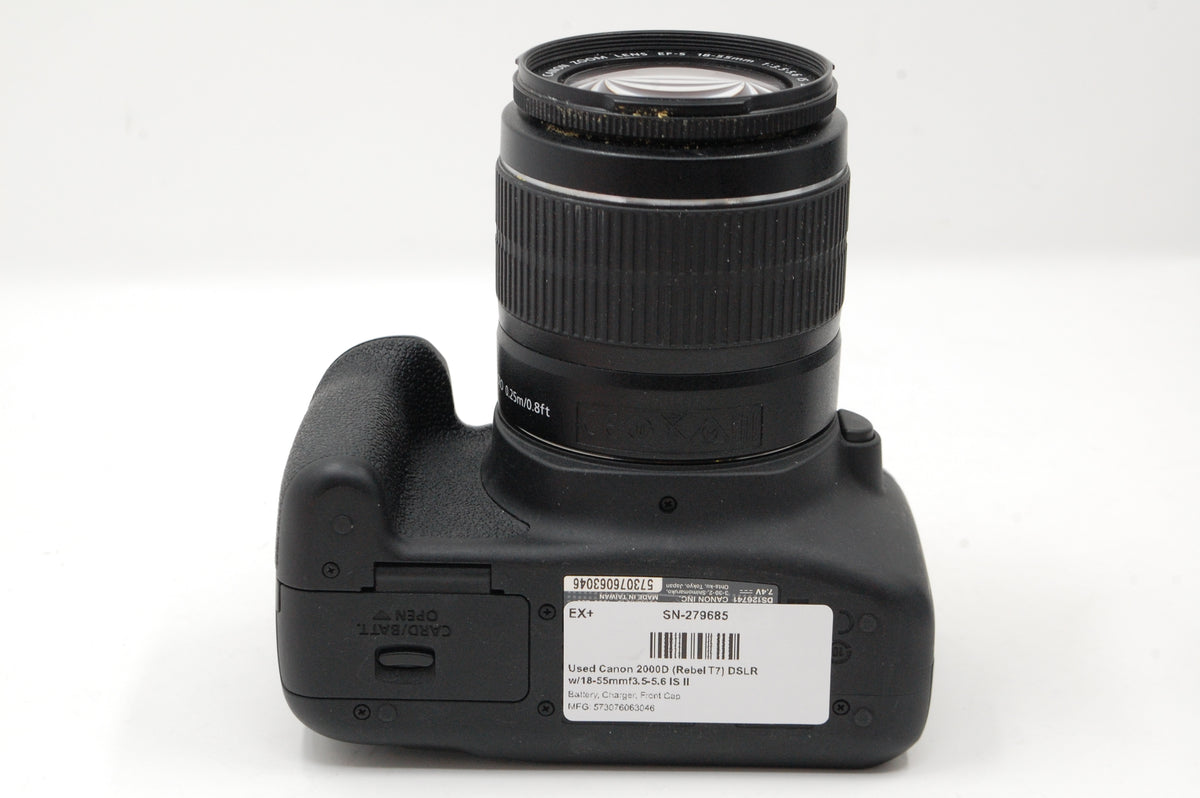 Used Canon 2000D (Rebel T7) DSLR w/18-55mmf3.5-5.6 IS II