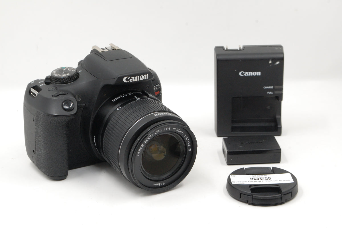 Used Canon EOS Rebel T7 DSLR with 18-55mm f3.5-5.6 III