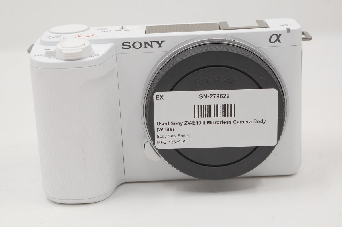 Used Sony ZV-E10 II Mirrorless Camera Body (White)