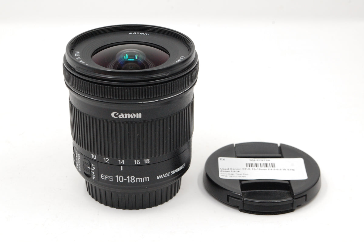 Used Canon EF-S 10-18mm f/4.5-5.6 IS STM Zoom Lens