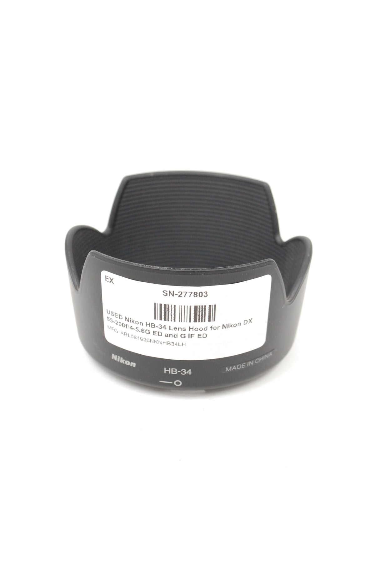 USED Nikon HB-34 Lens Hood for Nikon DX 55-200f/4-5.6G ED and G IF ED
