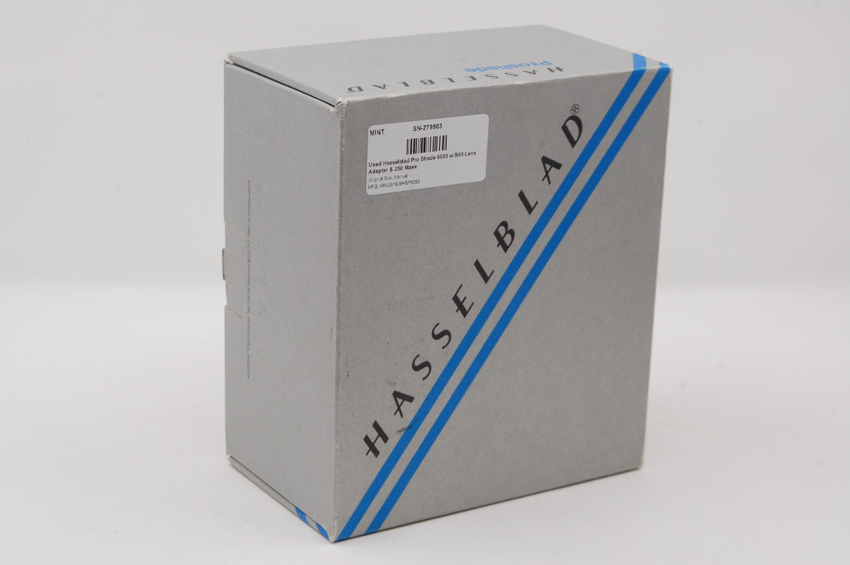 Used Hasselblad Pro Shade 6093 w/B60 Lens Adapter & 250 Mask