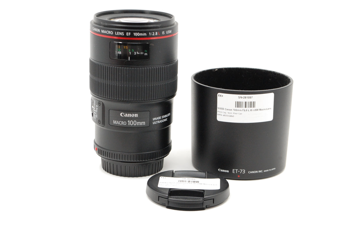 USED Canon 100mm F2.8 L IS USM Macro Lens