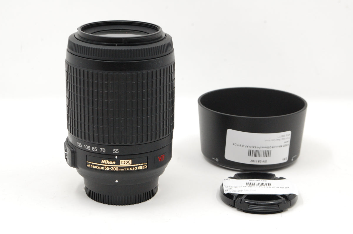 USED Nikon 55-200mm F4-5.6 G AF-S VR DX Lens