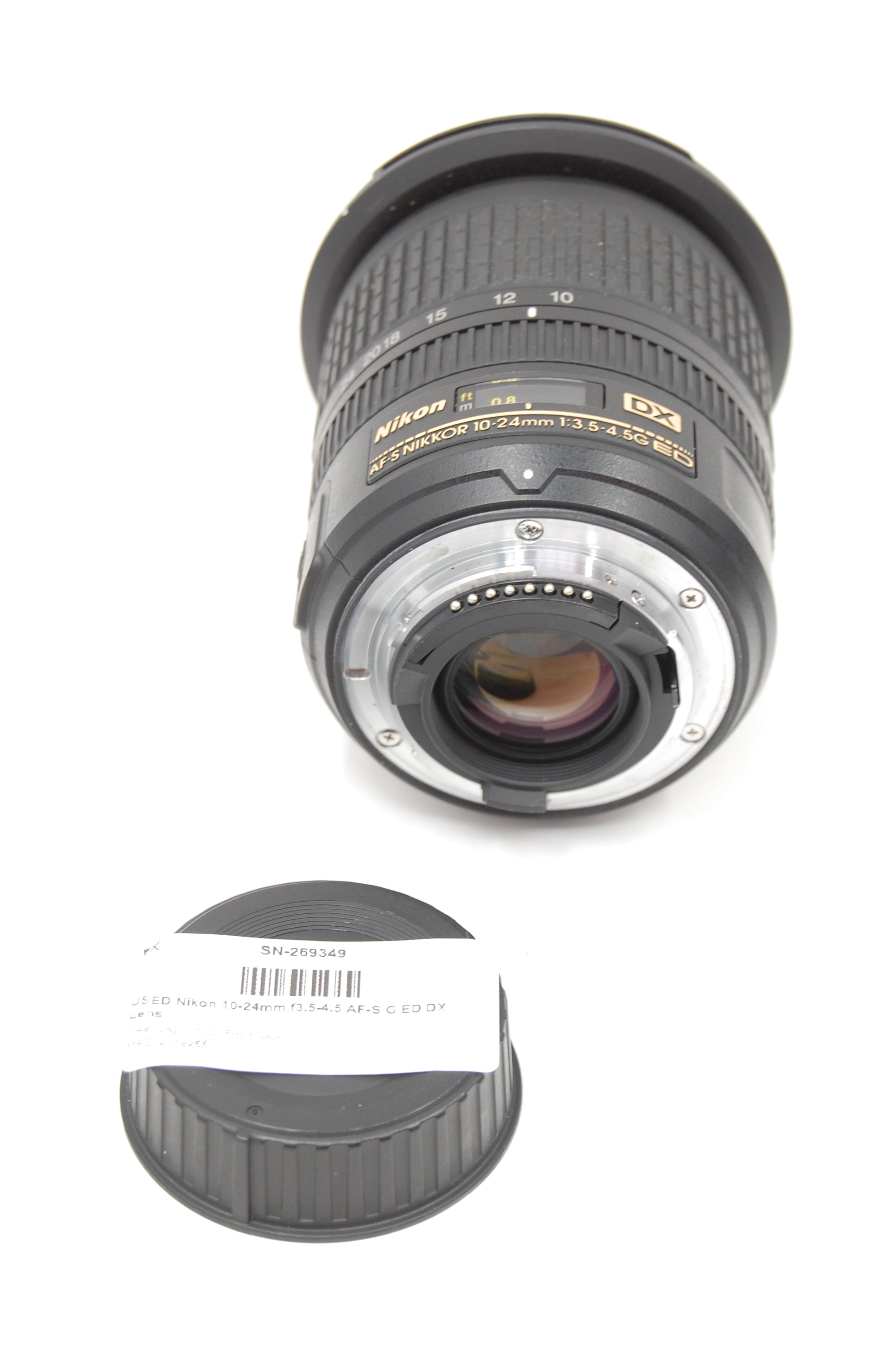 USED Nikon 10-24mm f3.5-4.5 AF-S G ED DX Lens
