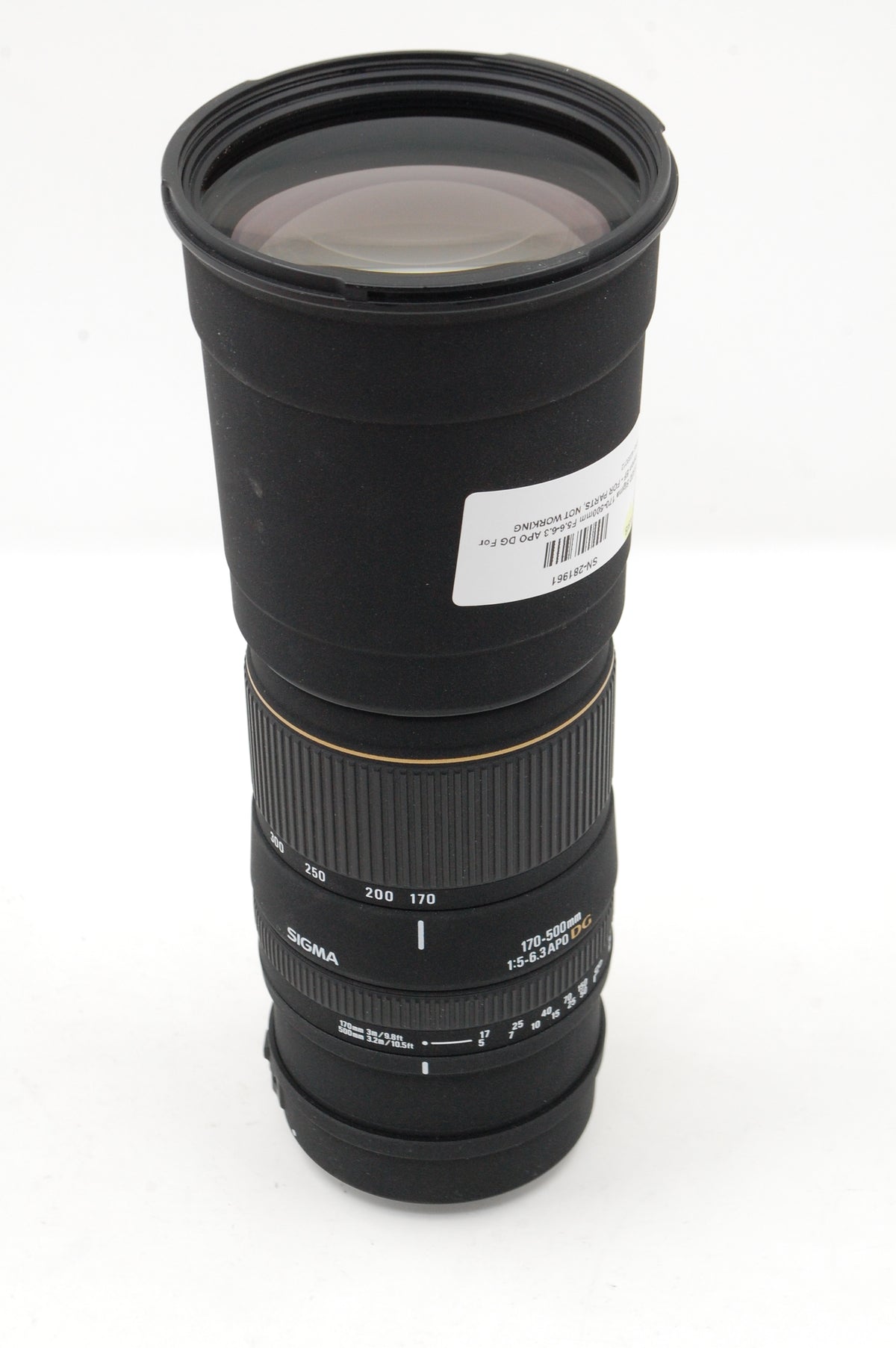 USED Sigma 170-500mm F5.6-6.3 APO DG For Canon EF - FOR PARTS, NOT WORKING