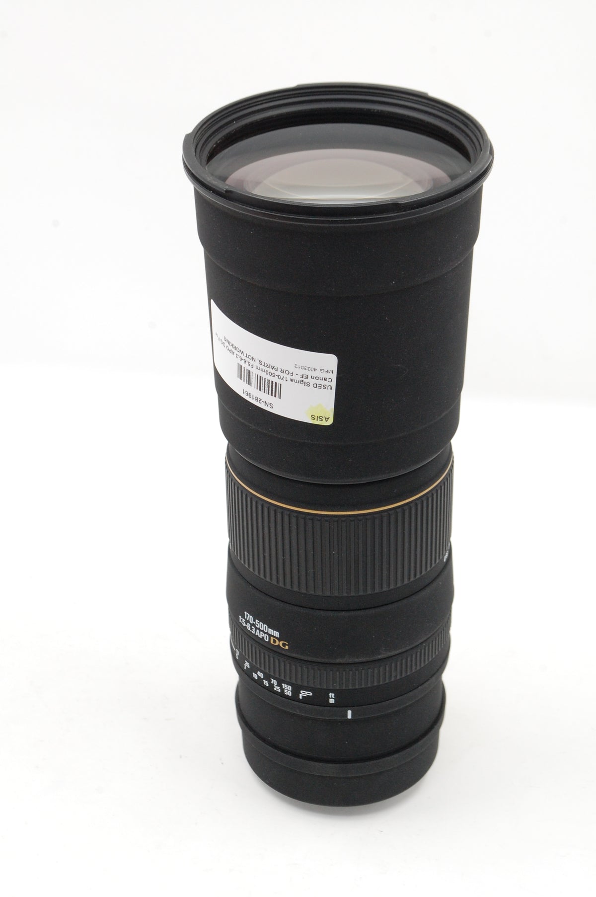 USED Sigma 170-500mm F5.6-6.3 APO DG For Canon EF - FOR PARTS, NOT WORKING