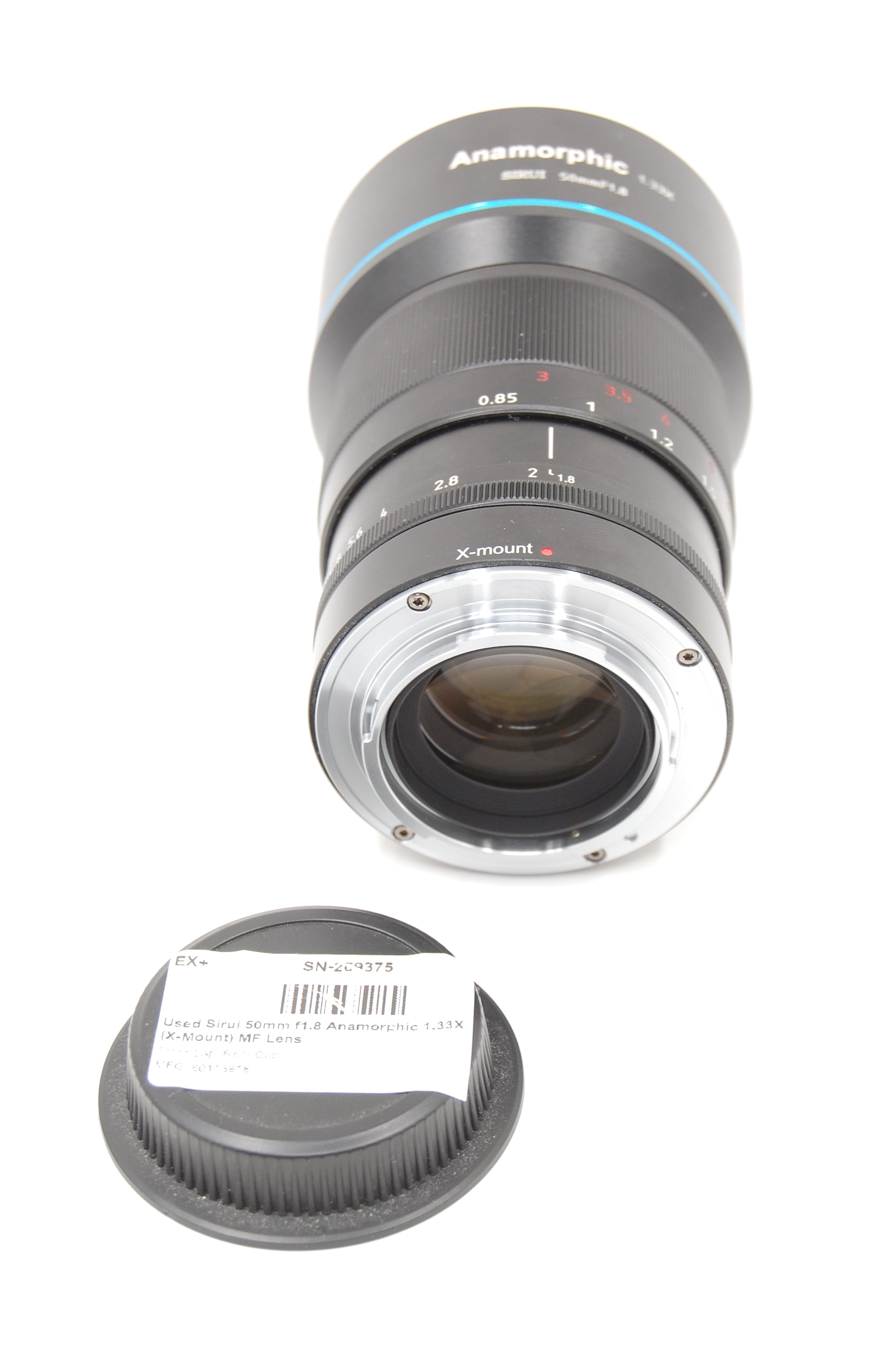 Used Sirui 50mm f1.8 Anamorphic 1.33X (X-Mount) MF Lens
