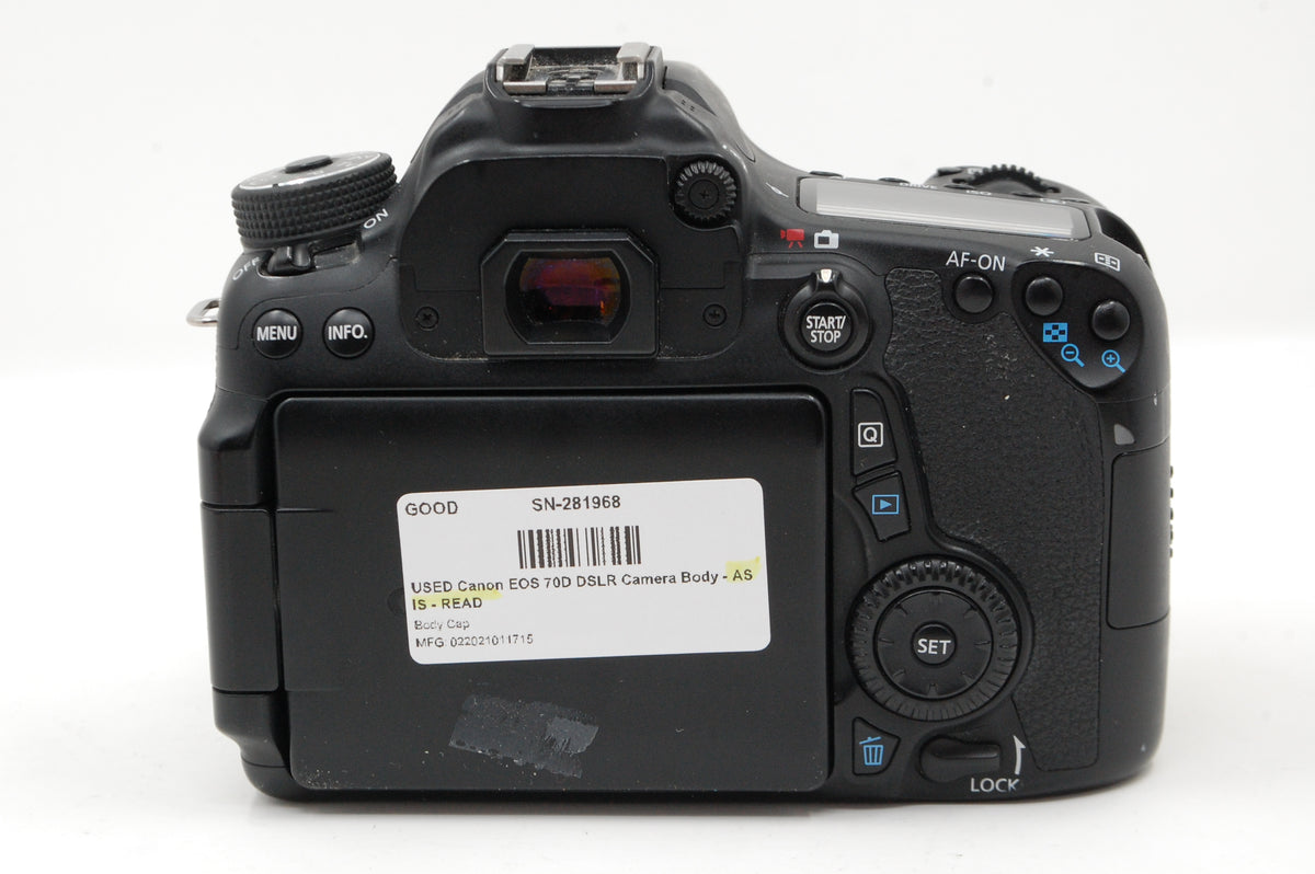 USED Canon EOS 70D DSLR Camera Body - AS IS - READ