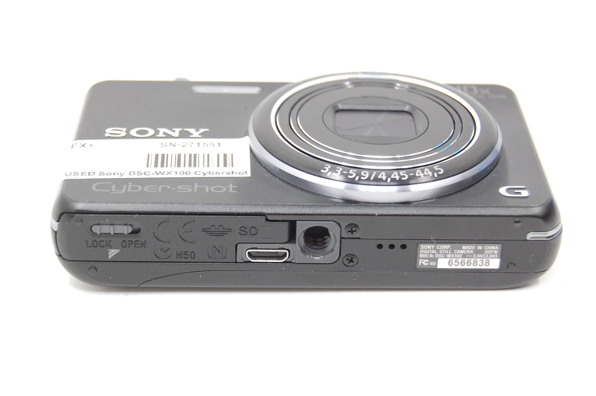 USED Sony DSC-WX100 Cybershot Digital Point & Shoot Camera