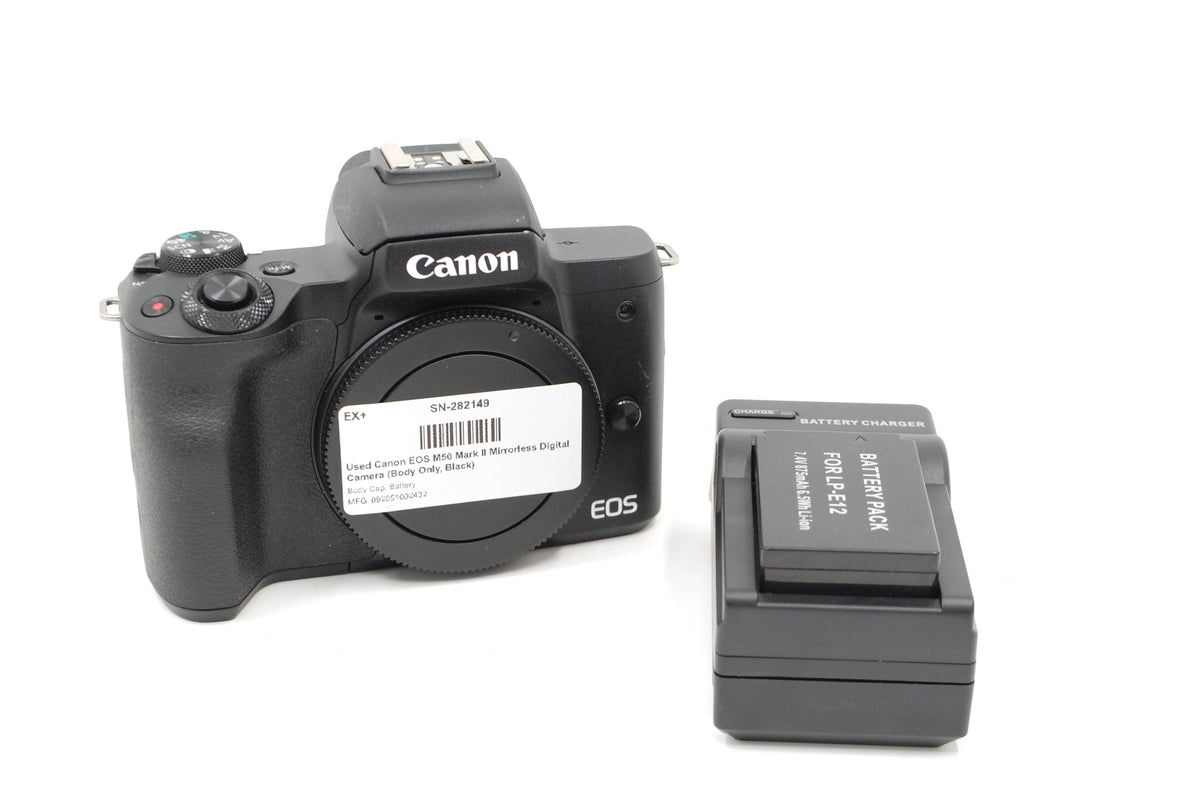 Used Canon EOS M50 Mark II Mirrorless Digital Camera (Body Only, Black)