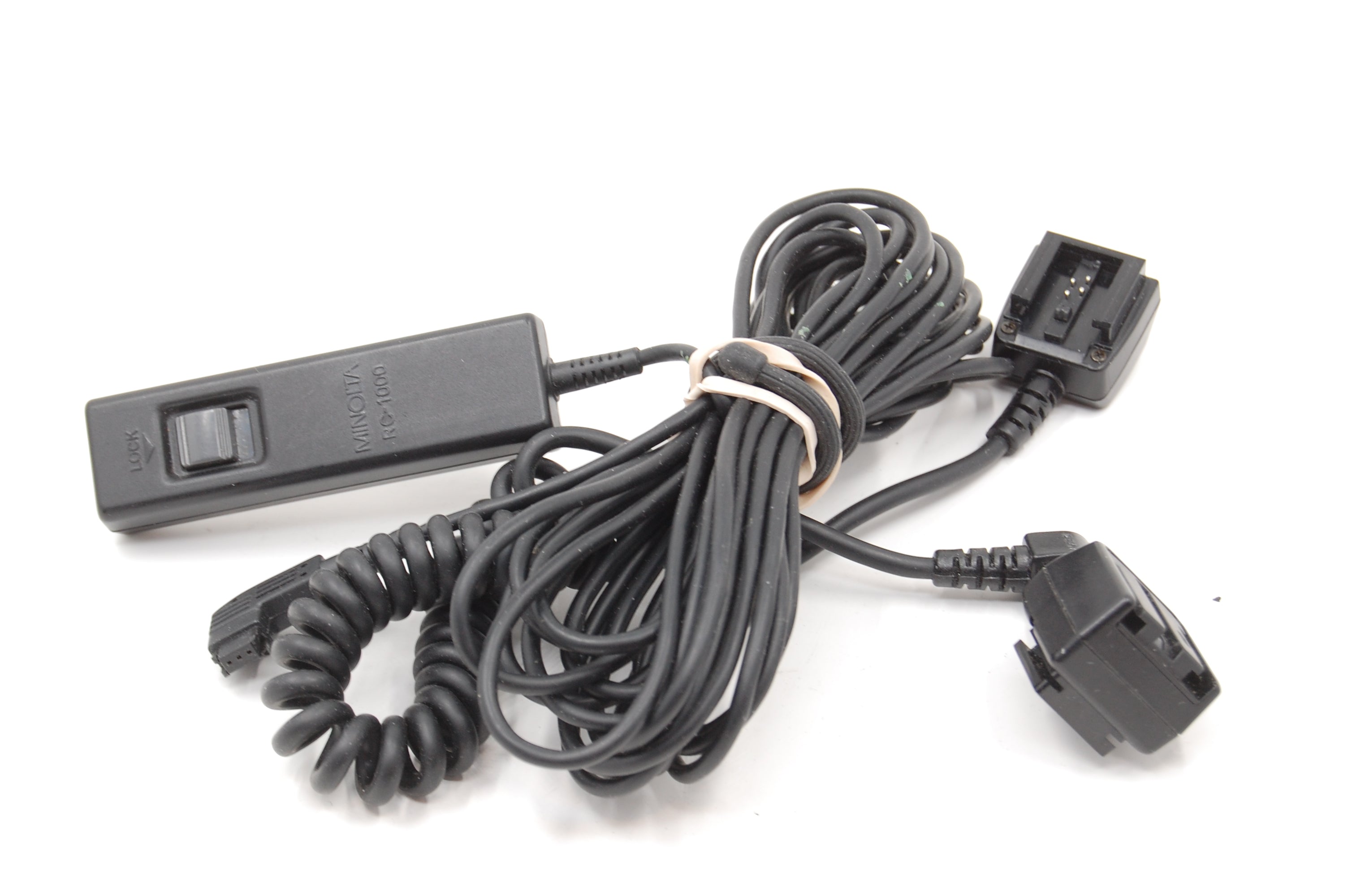 Used Minolta Maxxum RC-1000L Remote Shutter Release Control Cord & OC-1100 Off Camera 12-36" Flash Cable w/Hotshoe