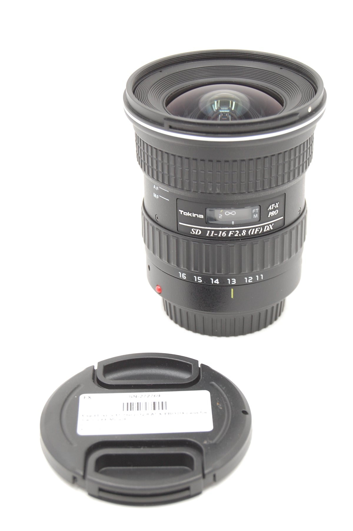 Used Tokina 11-16mm f2.8 AT-X PRO DX Lens for Canon EF Mount
