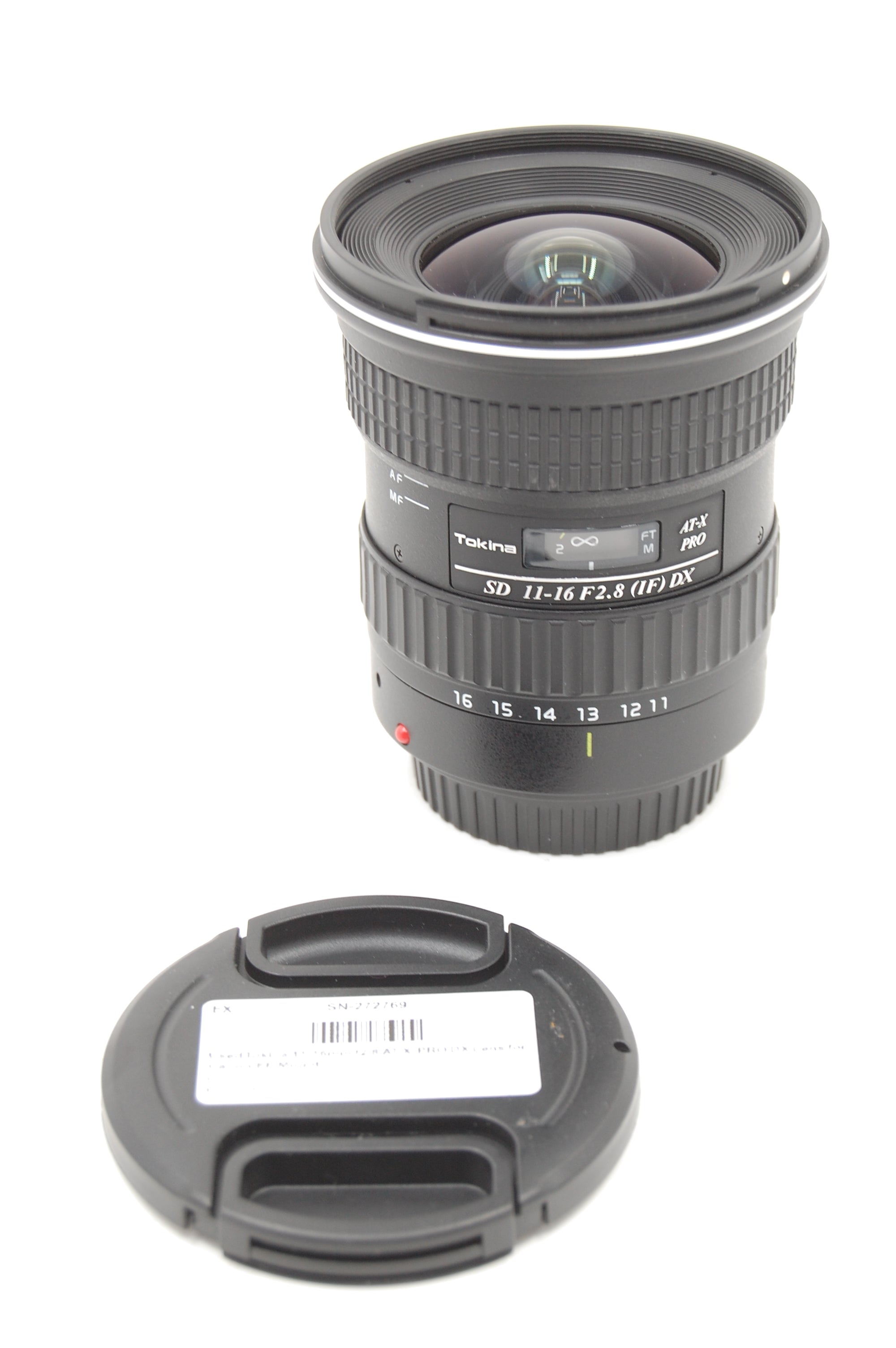 Used Tokina 11-16mm f2.8 AT-X  PRO DX Lens for Canon EF Mount