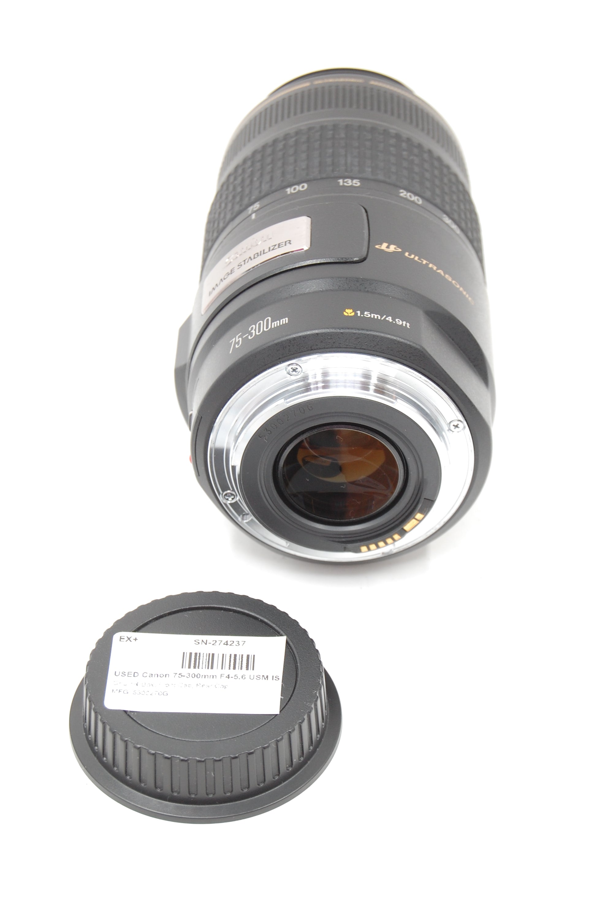 USED Canon 75-300mm F4-5.6 USM IS Lens