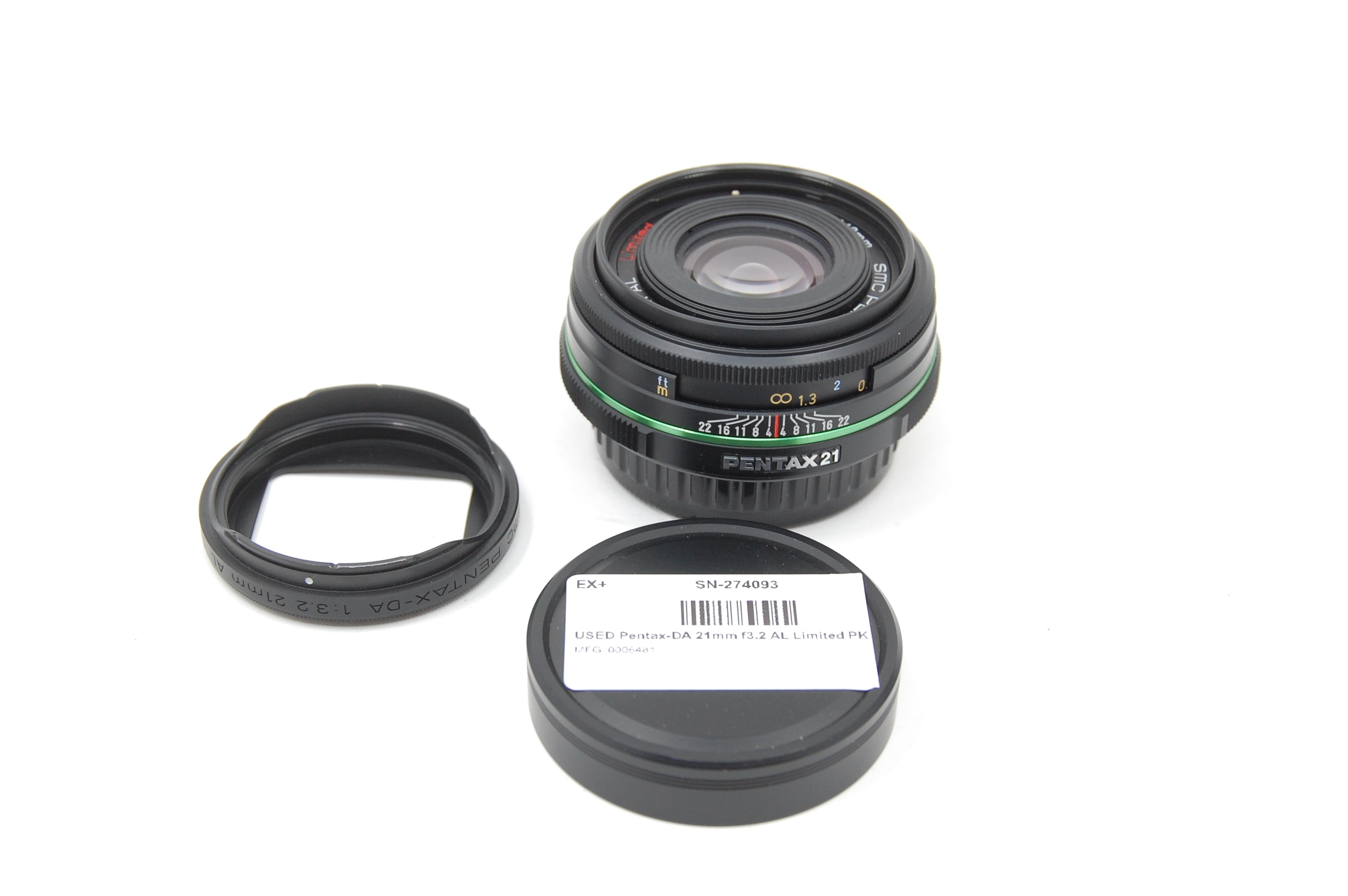 USED Pentax-DA 21mm f3.2 AL Limited PK Lens