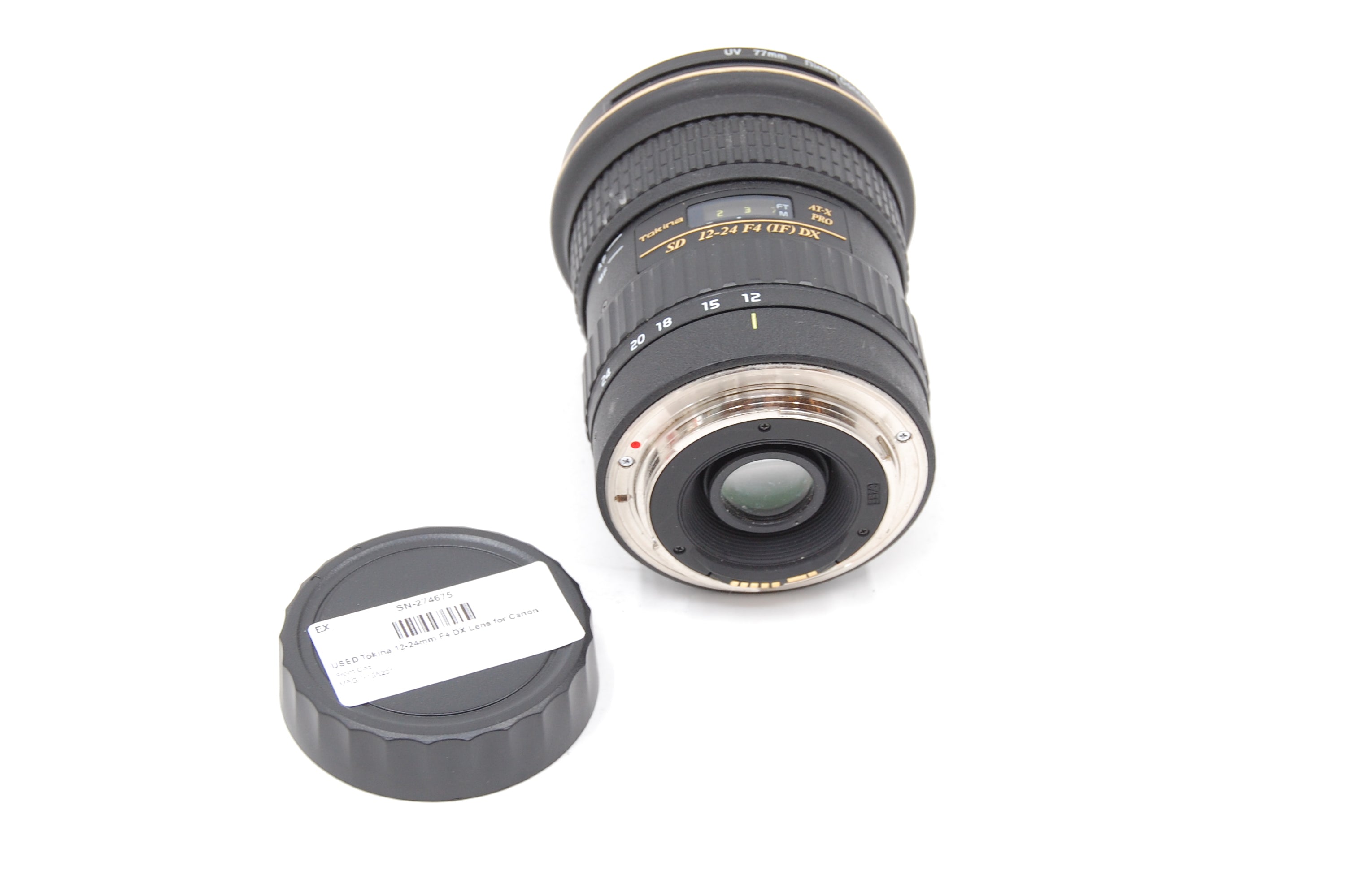 USED Tokina 12-24mm F4 DX Lens for Canon