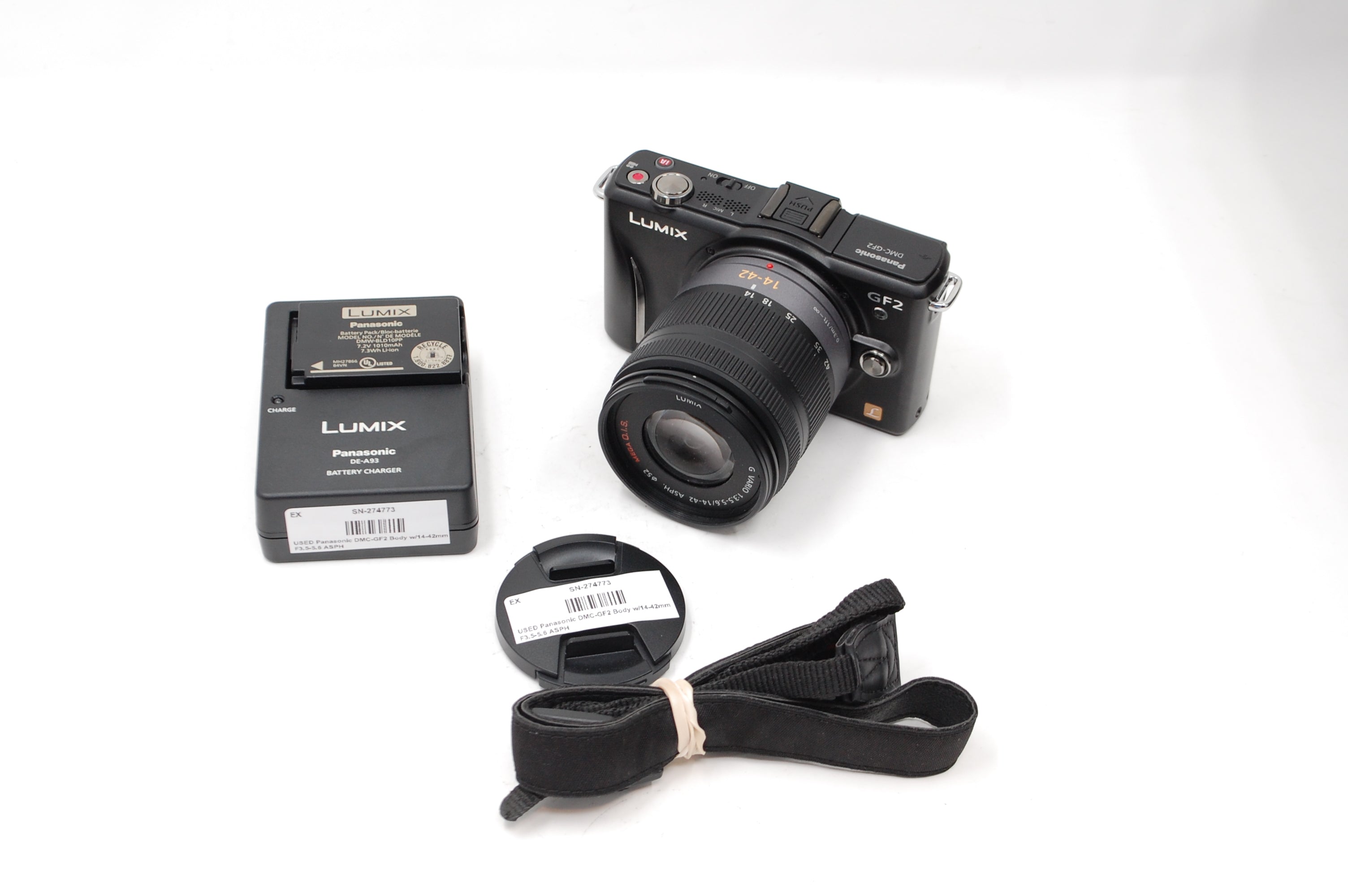 USED Panasonic DMC-GF2 Body w/14-42mm F3.5-5.6 ASPH