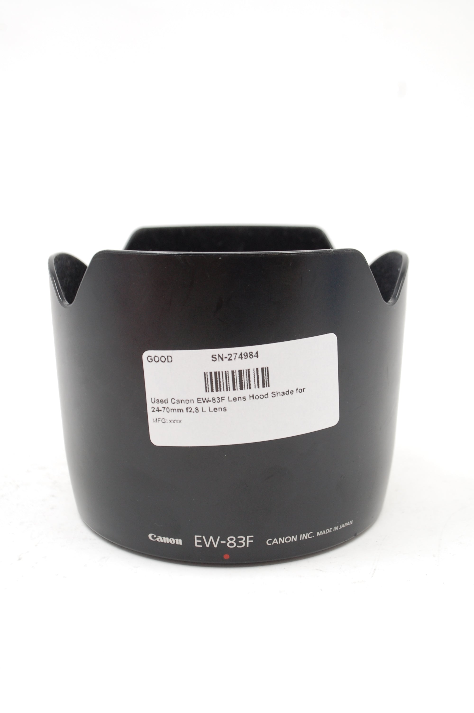 Used Canon EW-83F Lens Hood Shade for 24-70mm f2.8 L Lens