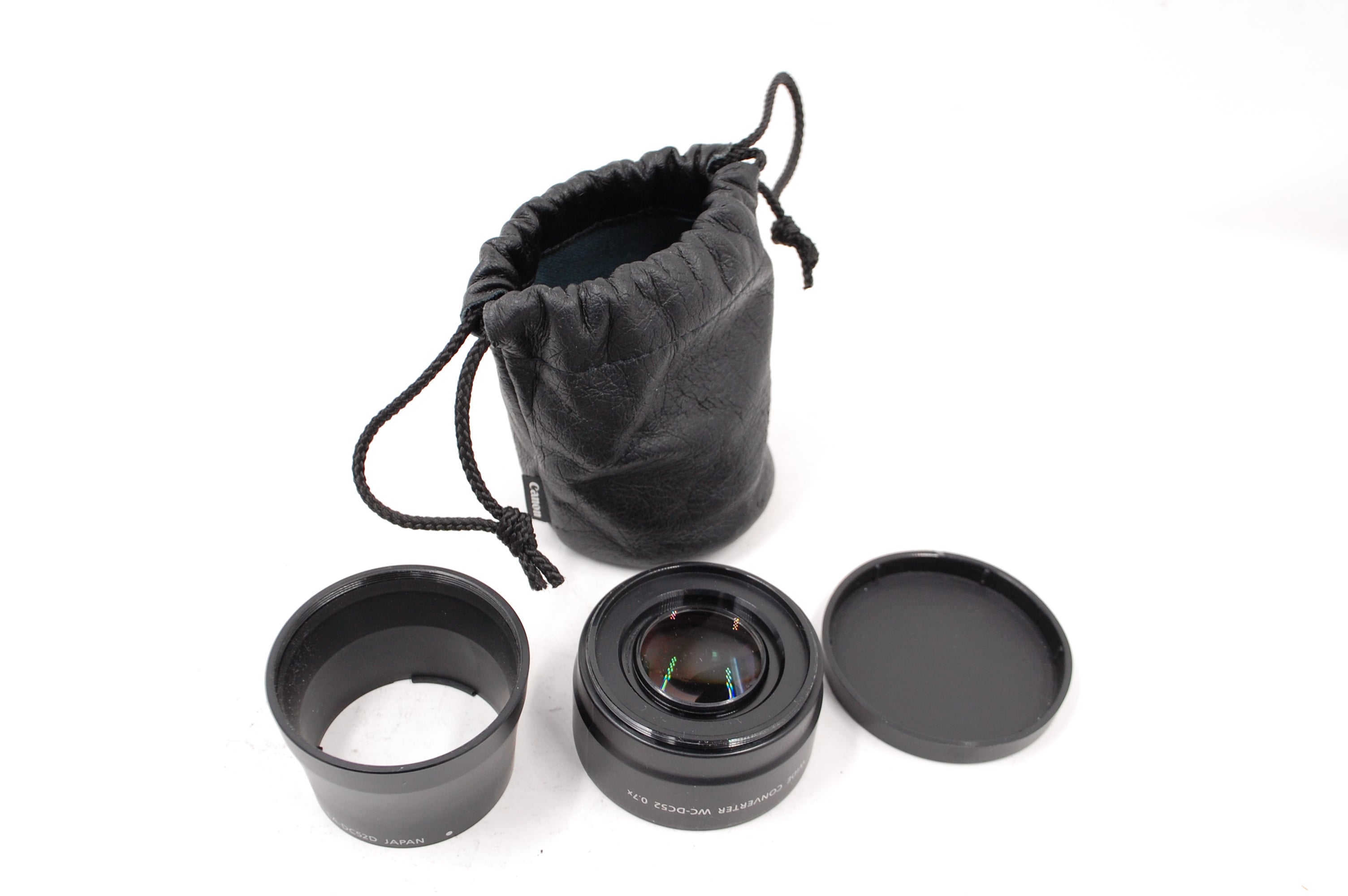 Used Canon WC-DC52 0.7x Wide Converter w/ LA-DC52D Adapter