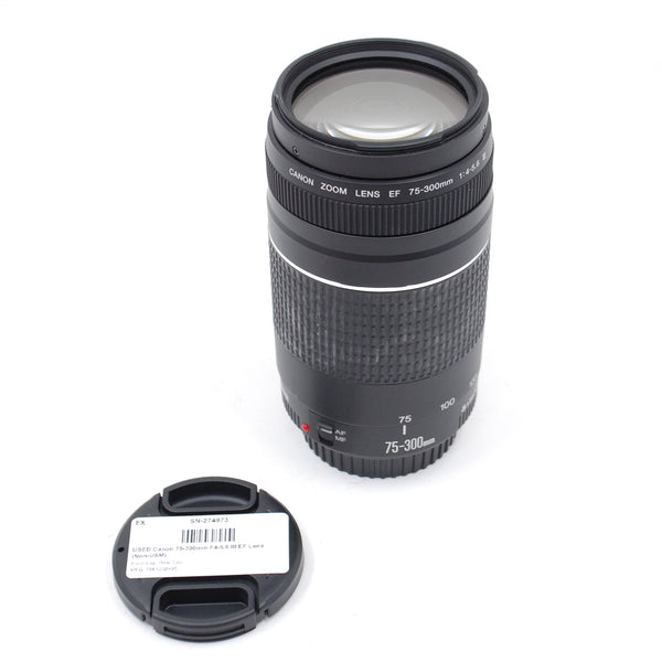 USED Canon 75-300mm F4-5.6 III EF Lens (Non-USM)