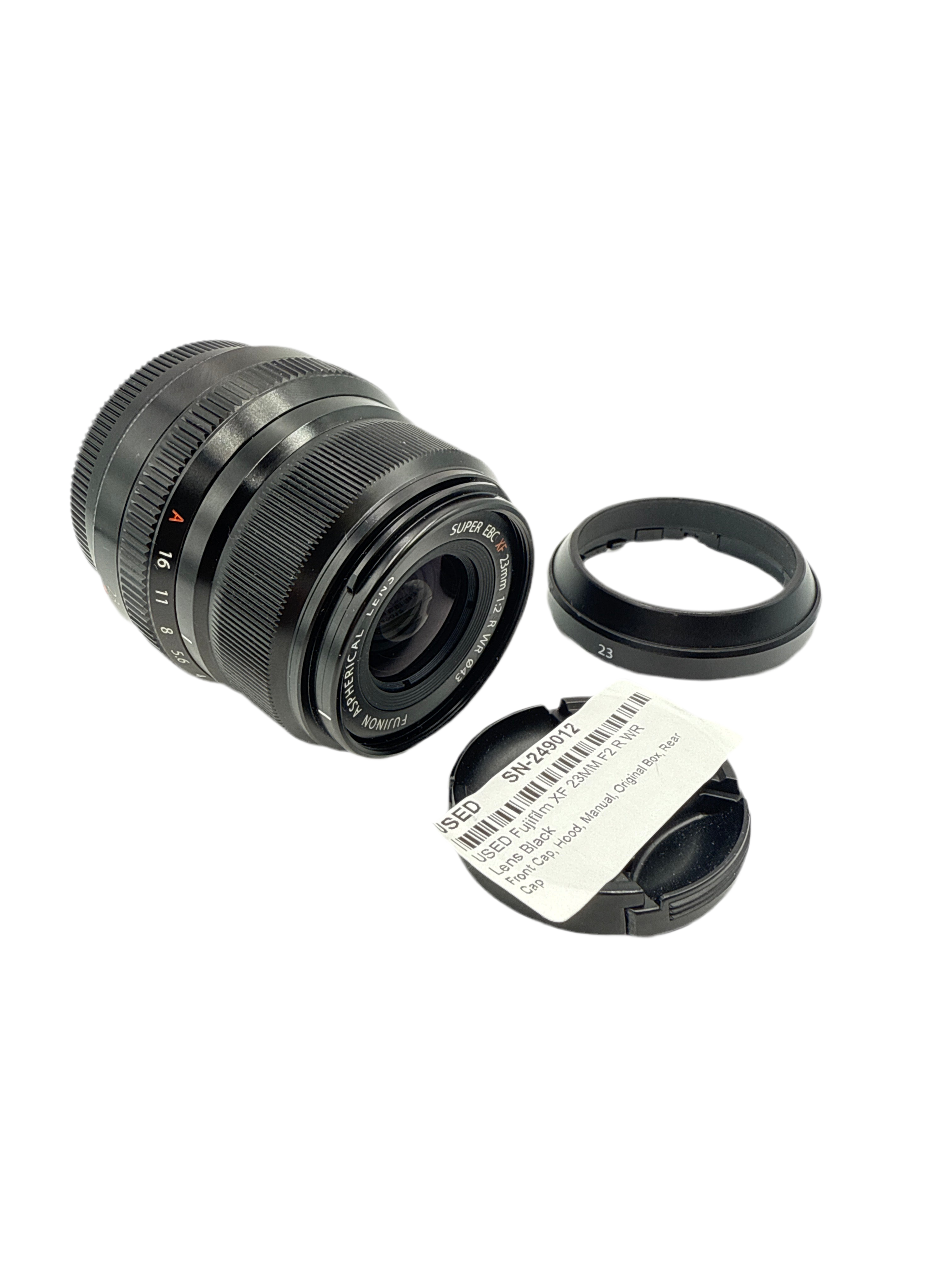 USED Fujifilm XF 23MM F2 R WR Lens Black