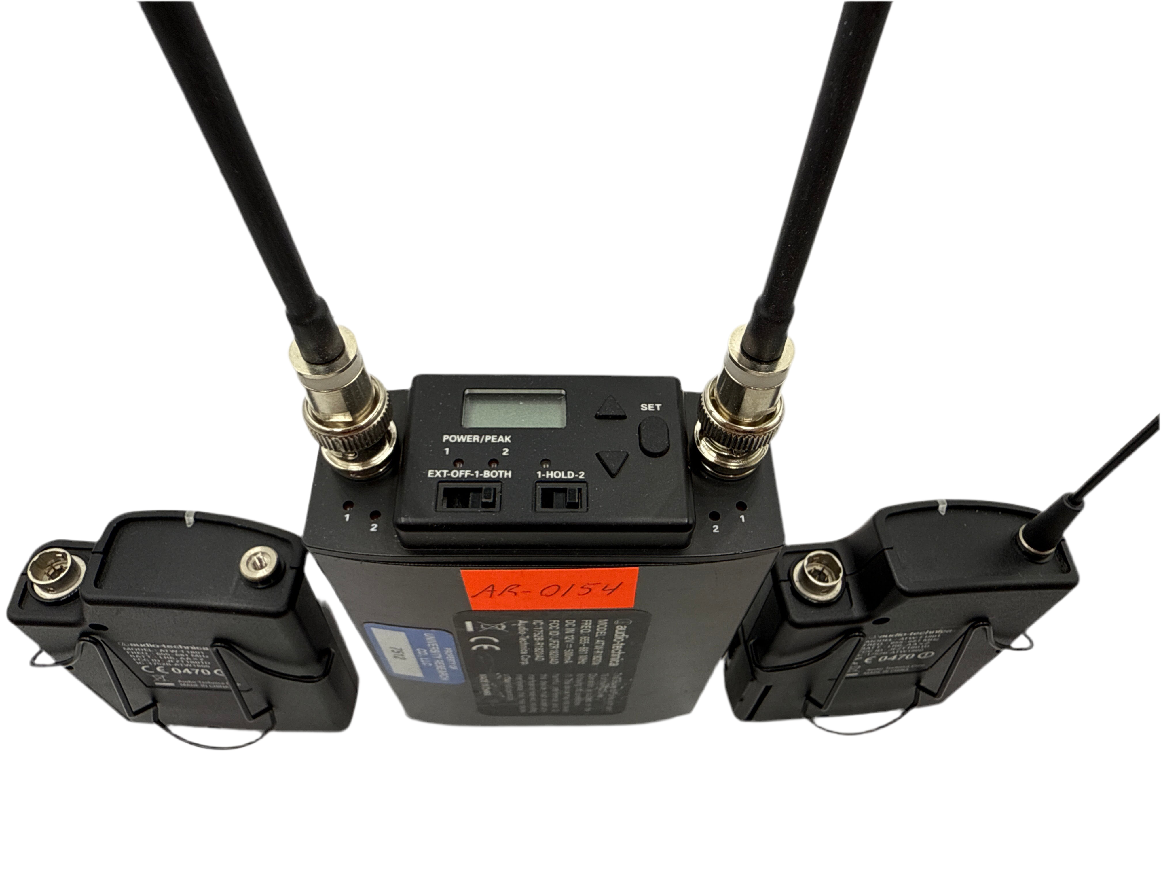Audio-technica ATW-R1820a and two ATW-T1801 Transmitters (0154)