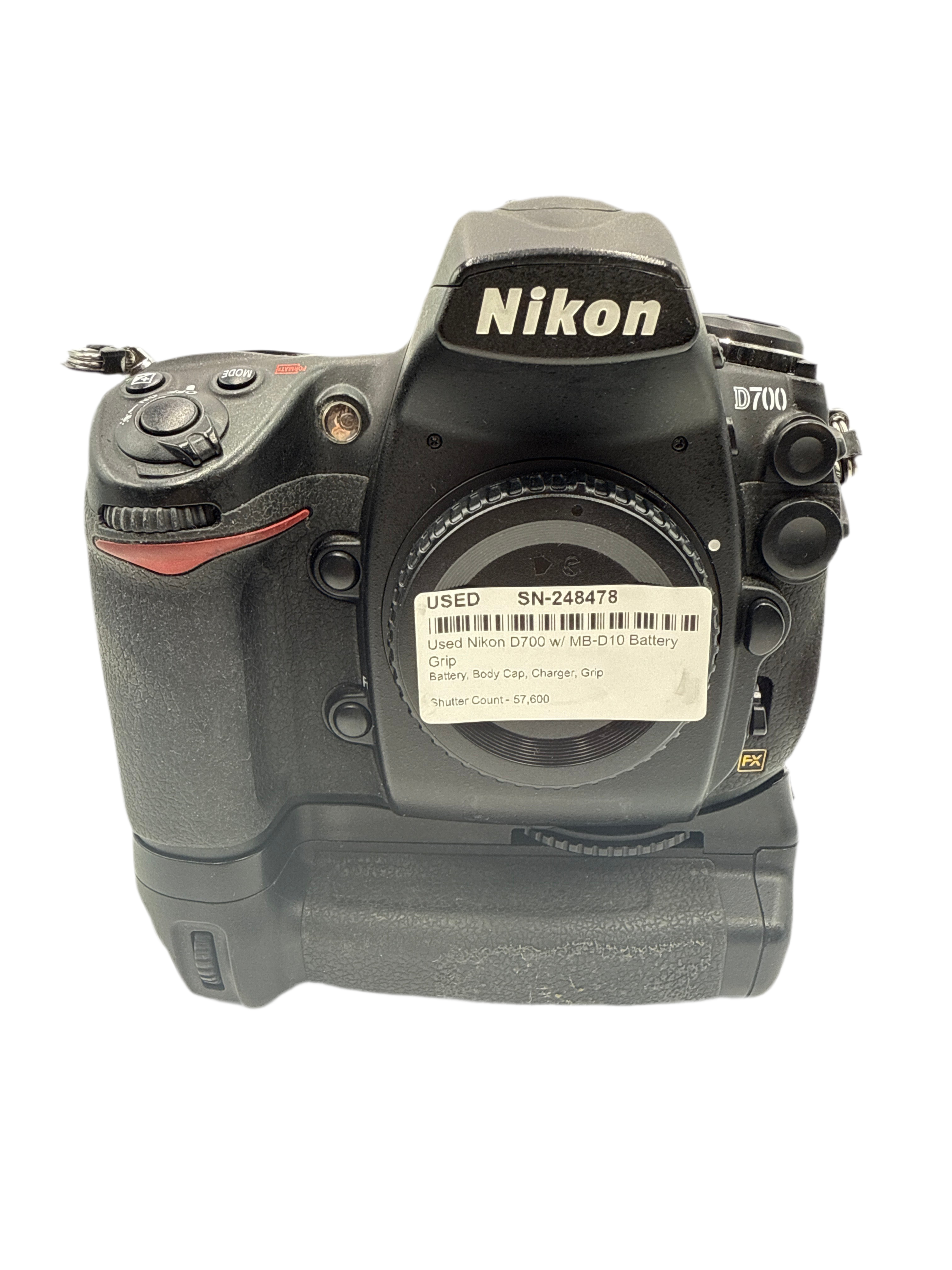 Used Nikon D700 w/ MB-D10 Battery Grip