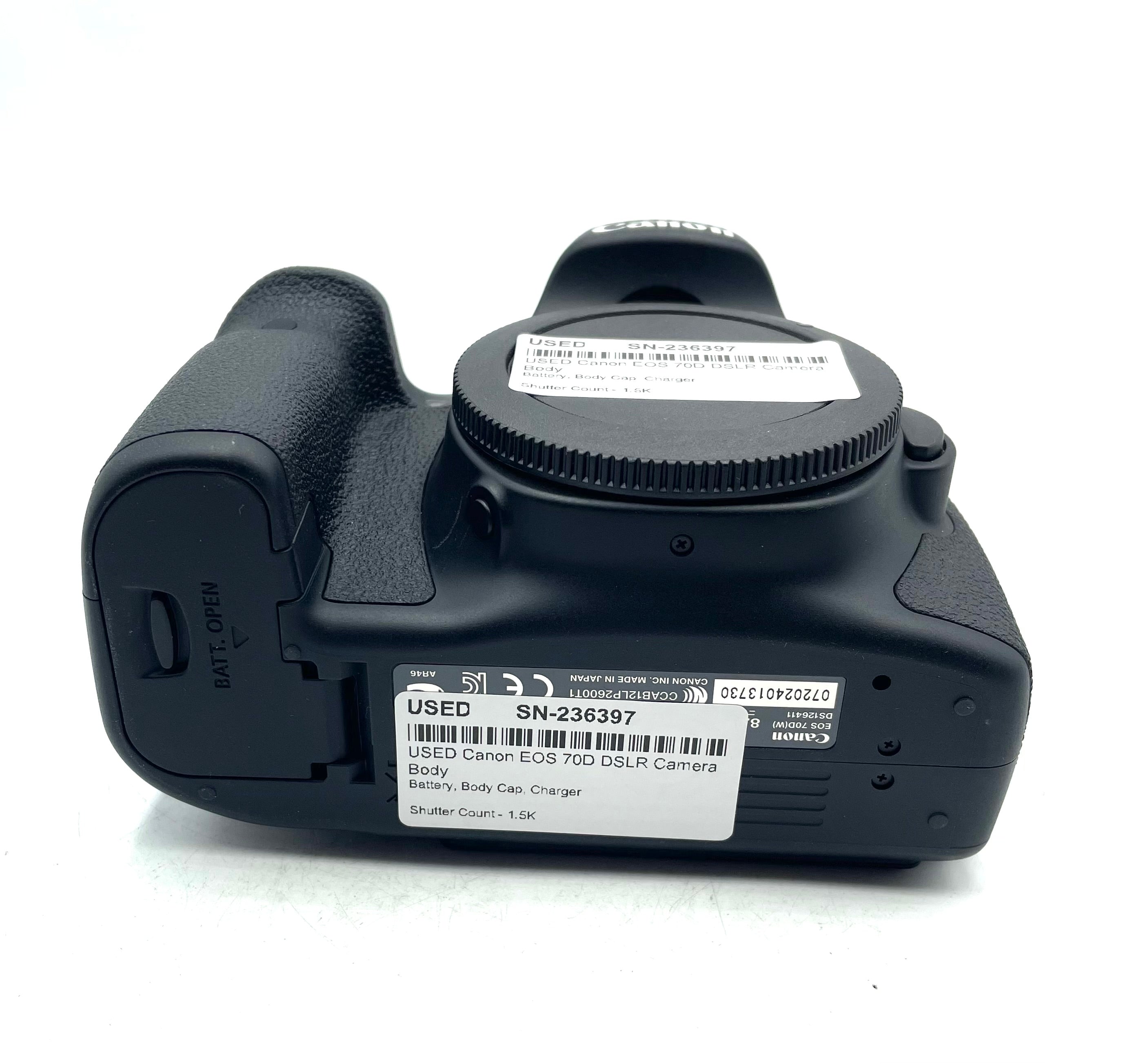 USED Canon EOS 70D DSLR Camera Body 