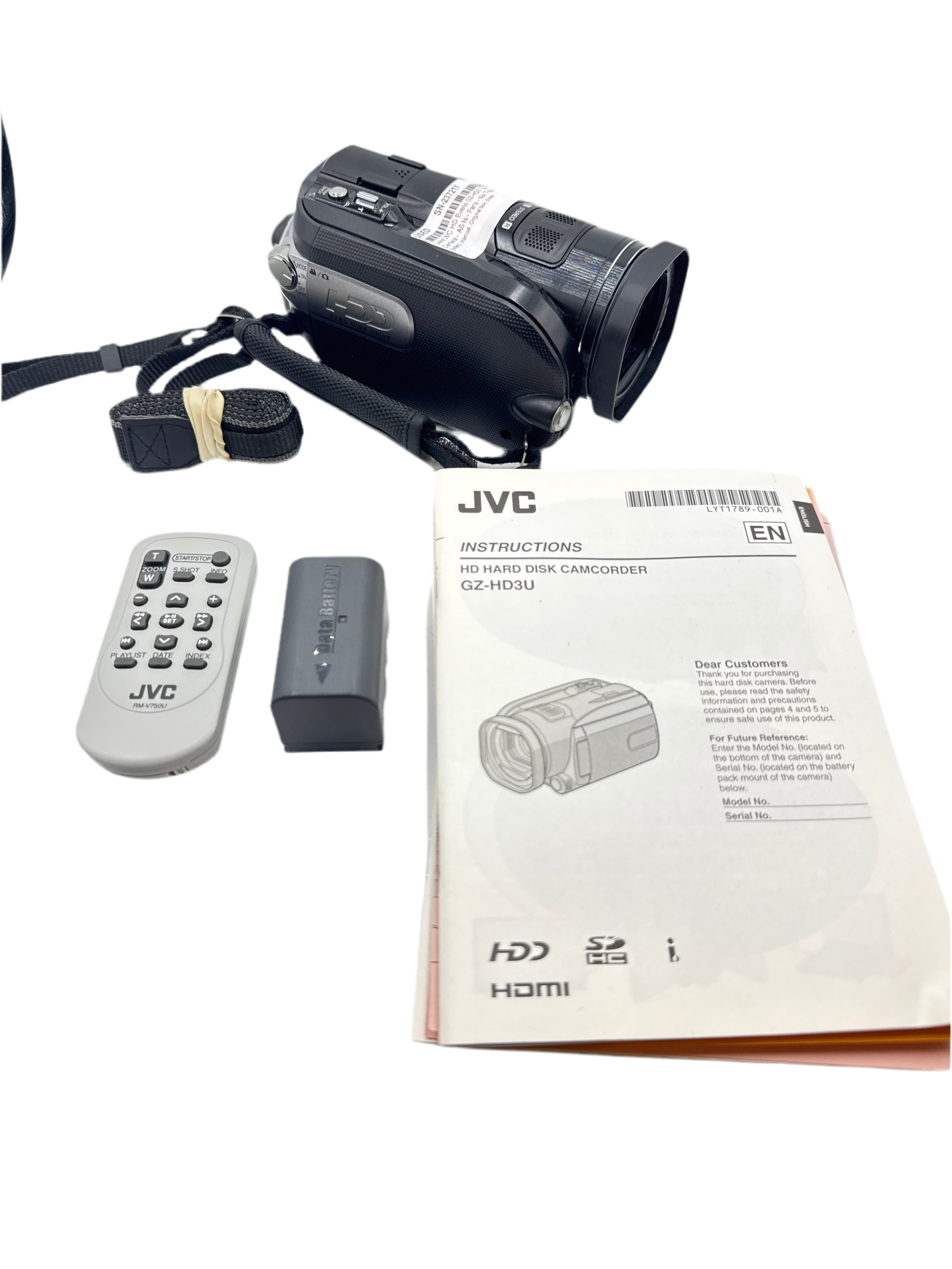 Used JVC HD Everio GZ-HD3 Video Camera - AS Is - Parts - Not Tested (0014)