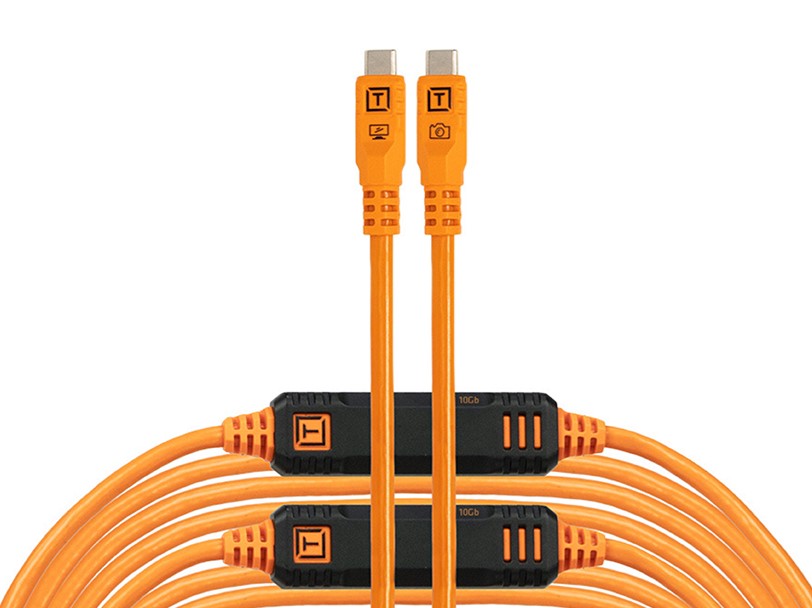 Tether Tools TetherPro Optima USB-C Cable (15', High-Visibility Orange)
