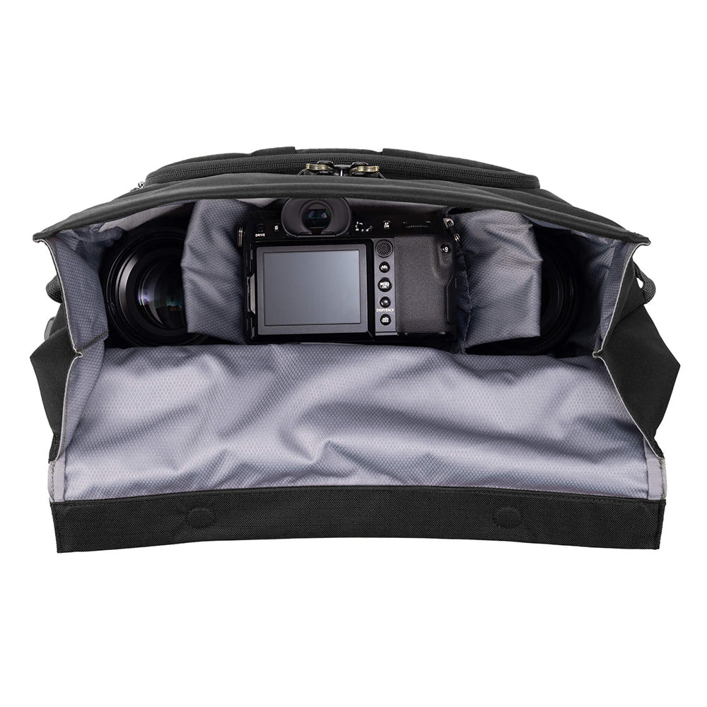 FocusPoint Crossbody 13L with a Fujifilm camera and lens configuration