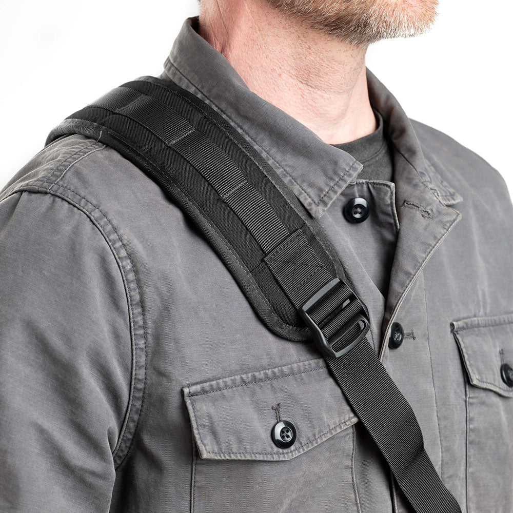 Asphalt Black FocusPoint Crossbody shoulder strap detail