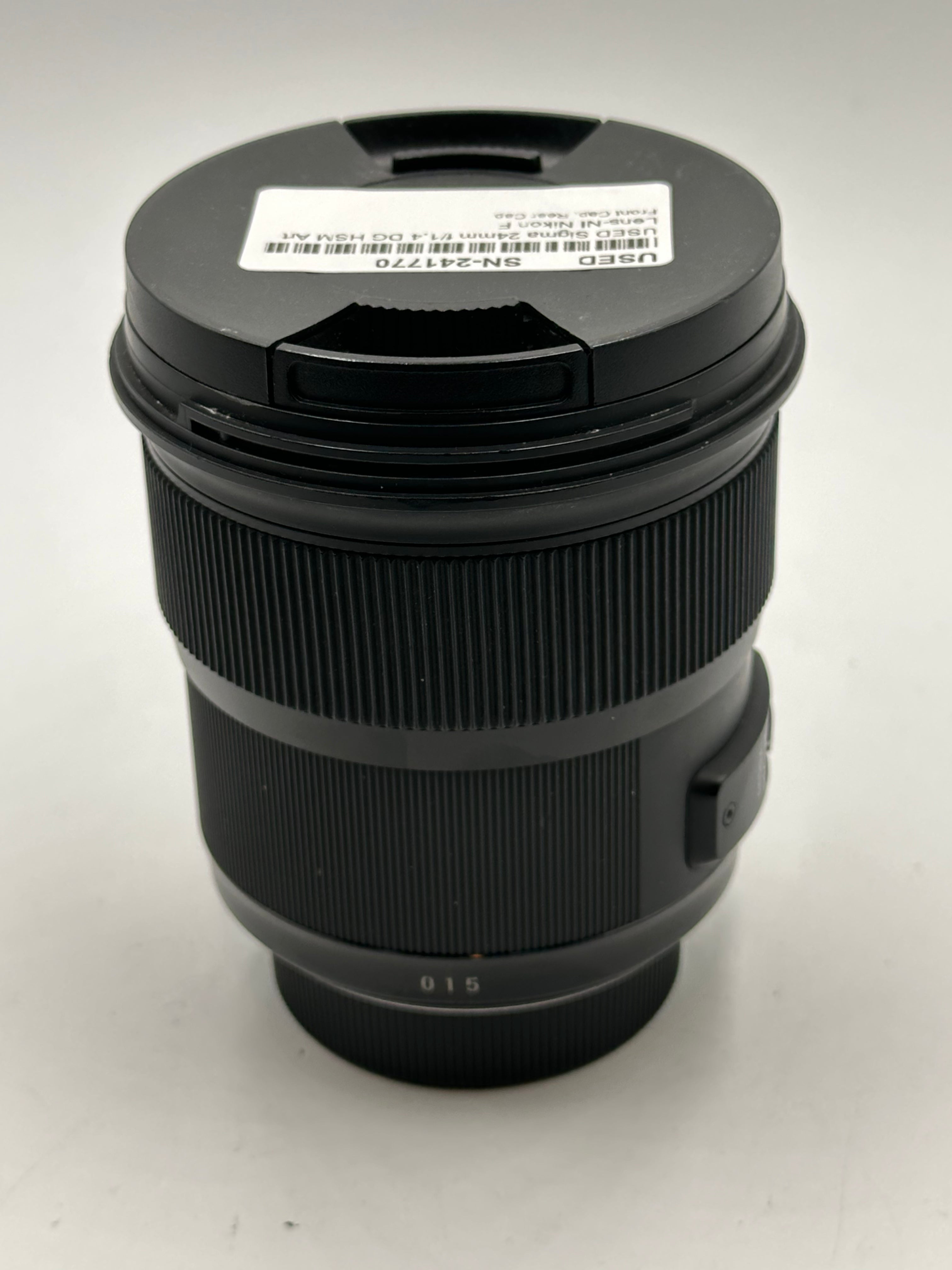 USED Sigma 24mm f/1.4 DG HSM Art Lens-NI Nikon F