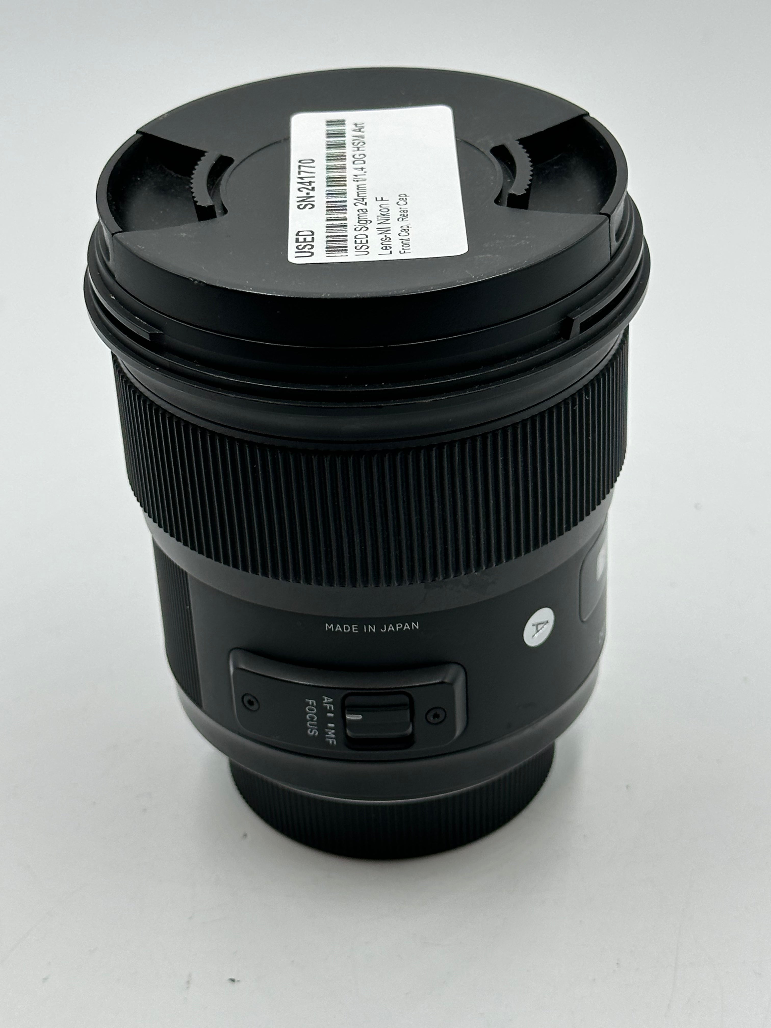 USED Sigma 24mm f/1.4 DG HSM Art Lens-NI Nikon F