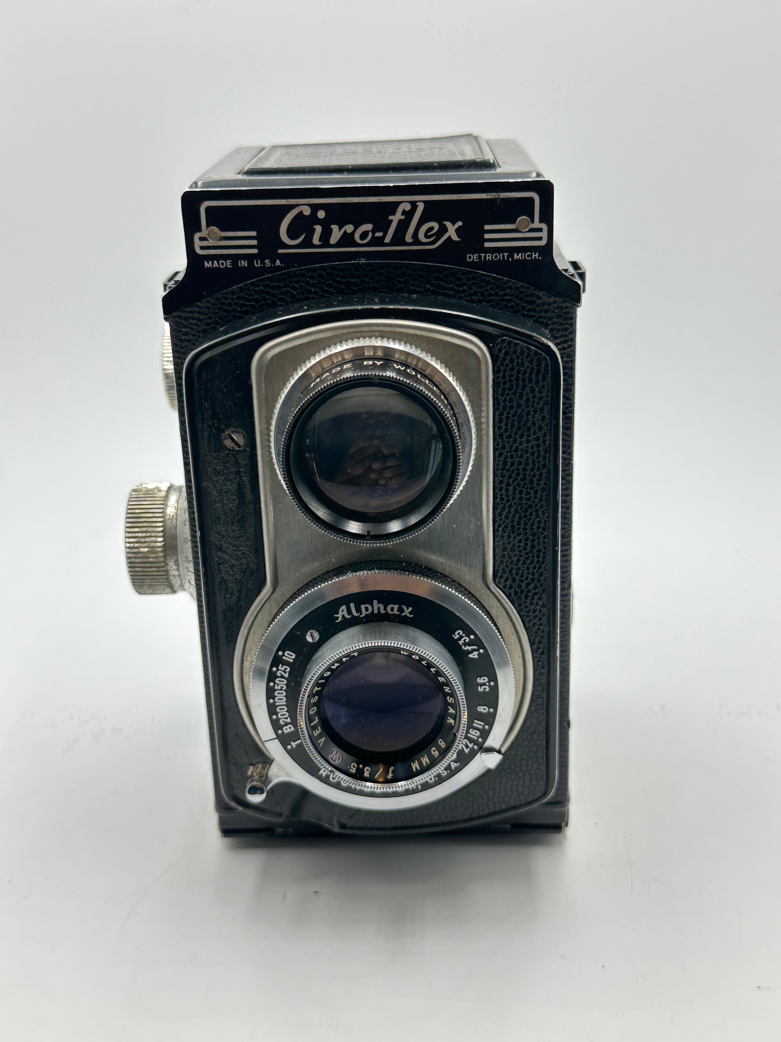 Used Ciro-Flex 'Model D' TLR w/Wollensak Alphax 85mm f3.5 Lens