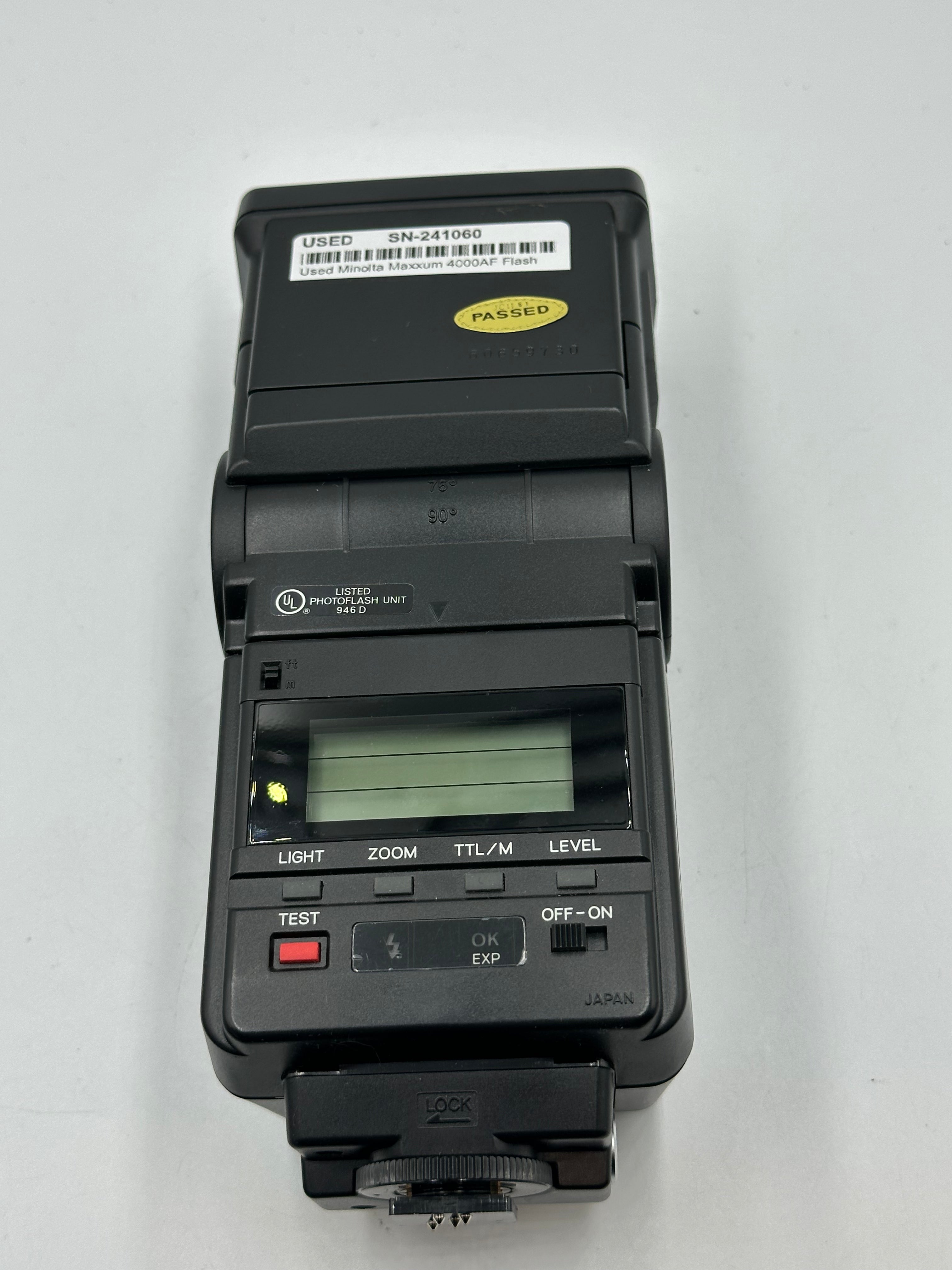 Used Minolta Maxxum 4000AF Flash