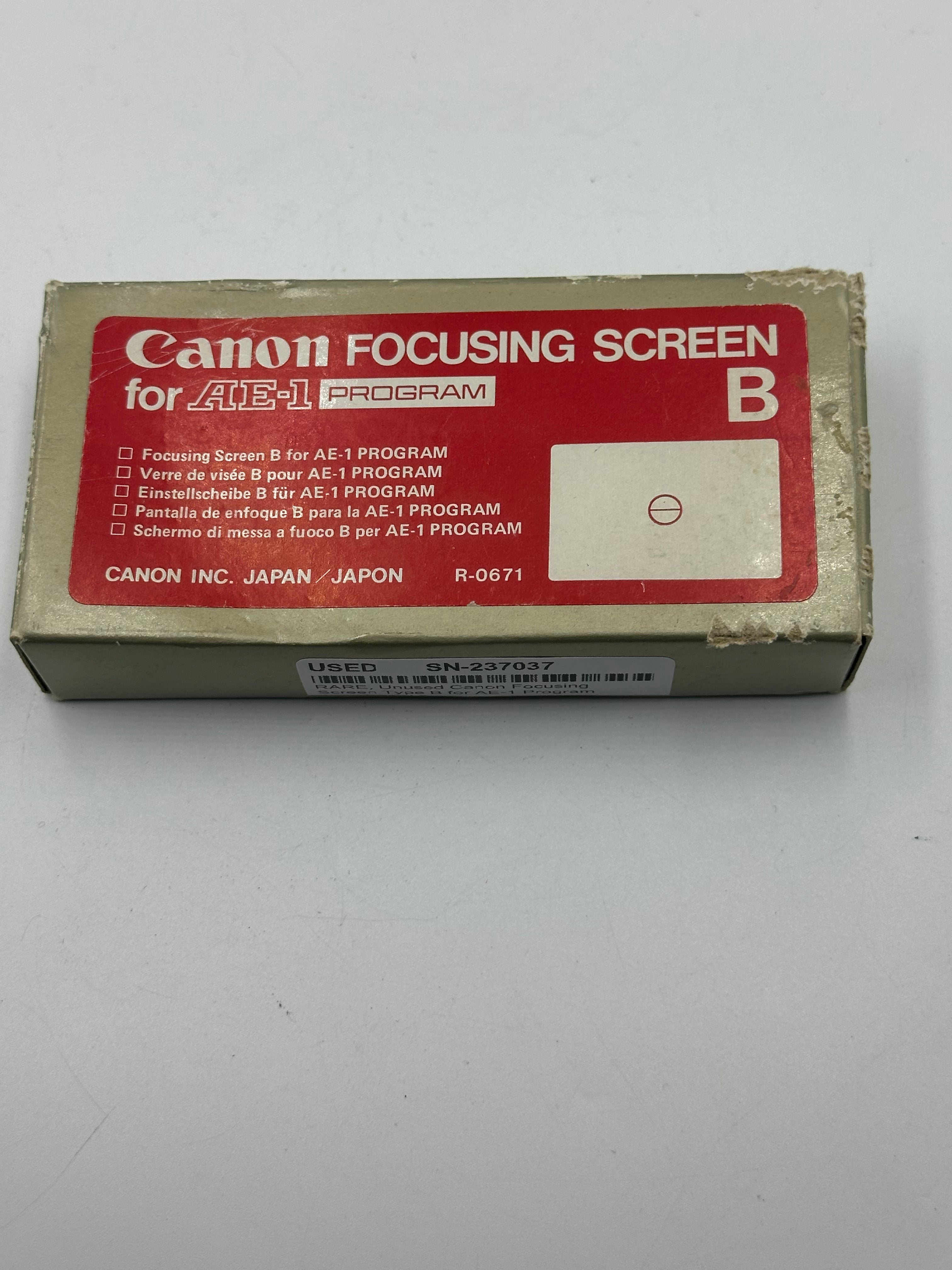 RARE, Unused Canon Focusing Screen Type B for AE-1 Program
