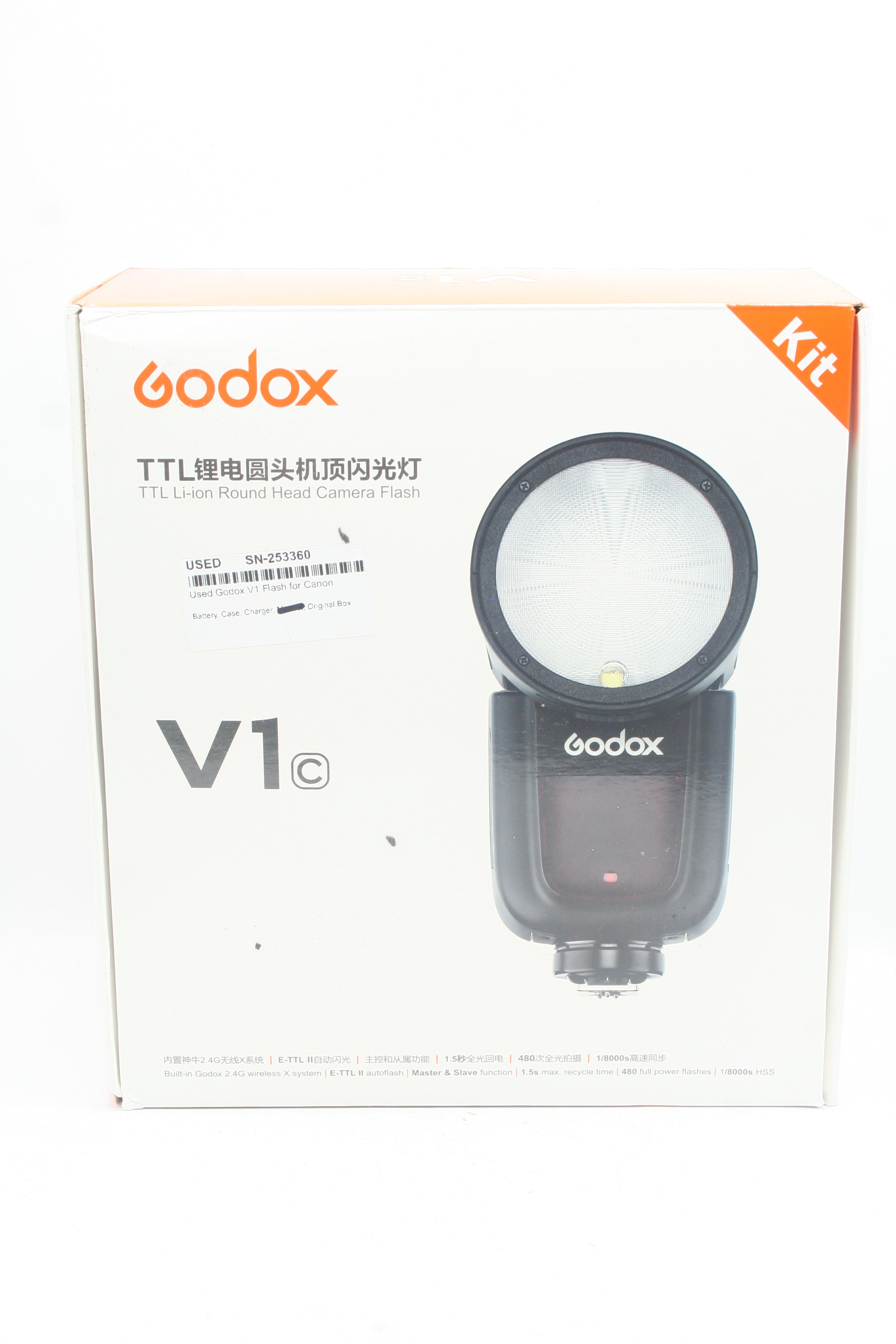 Used Godox V1 Flash for Canon