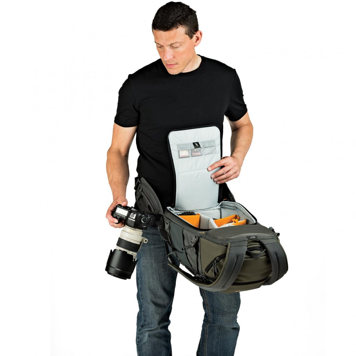 Lowepro FlipsideTrek BP 450 AW Backpack (Gray/Dark Green)