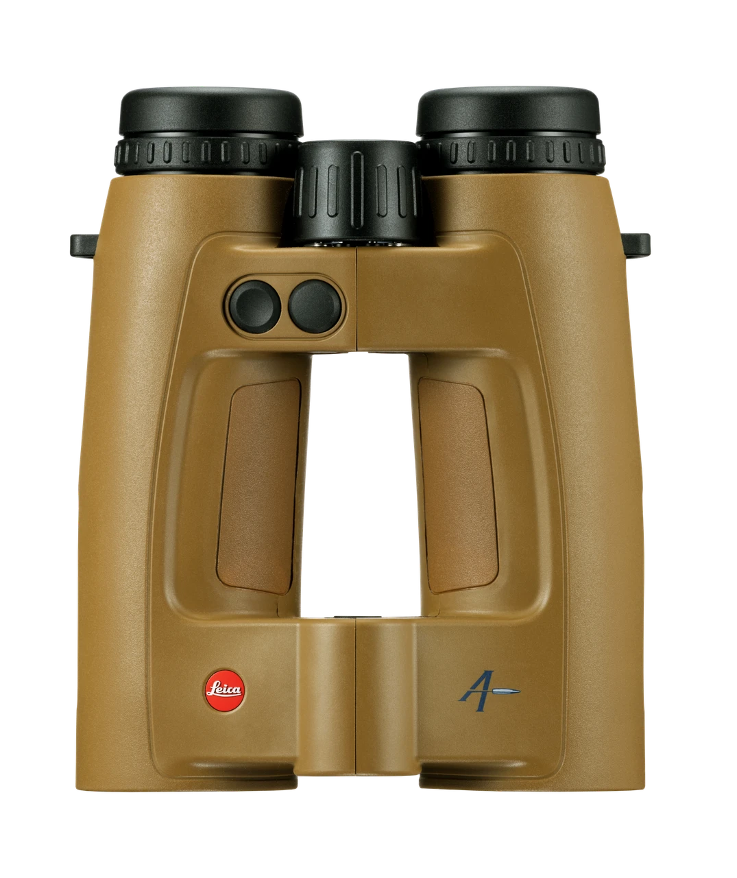 Leica Geovid Max 10x42 in Flat Dark Earth, front standing view