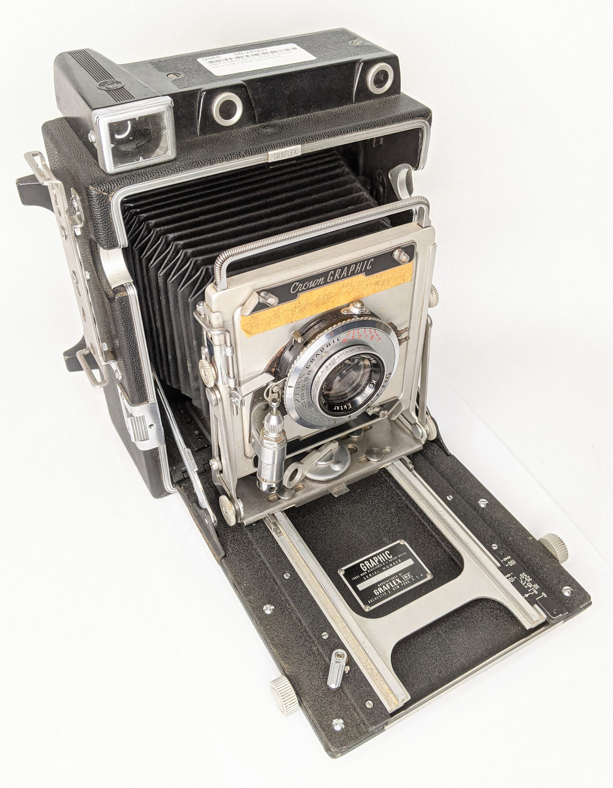 Used Graflex Crown Graphic 4x5 w/ 127mm f4.7 Ektar Lens AS-IS