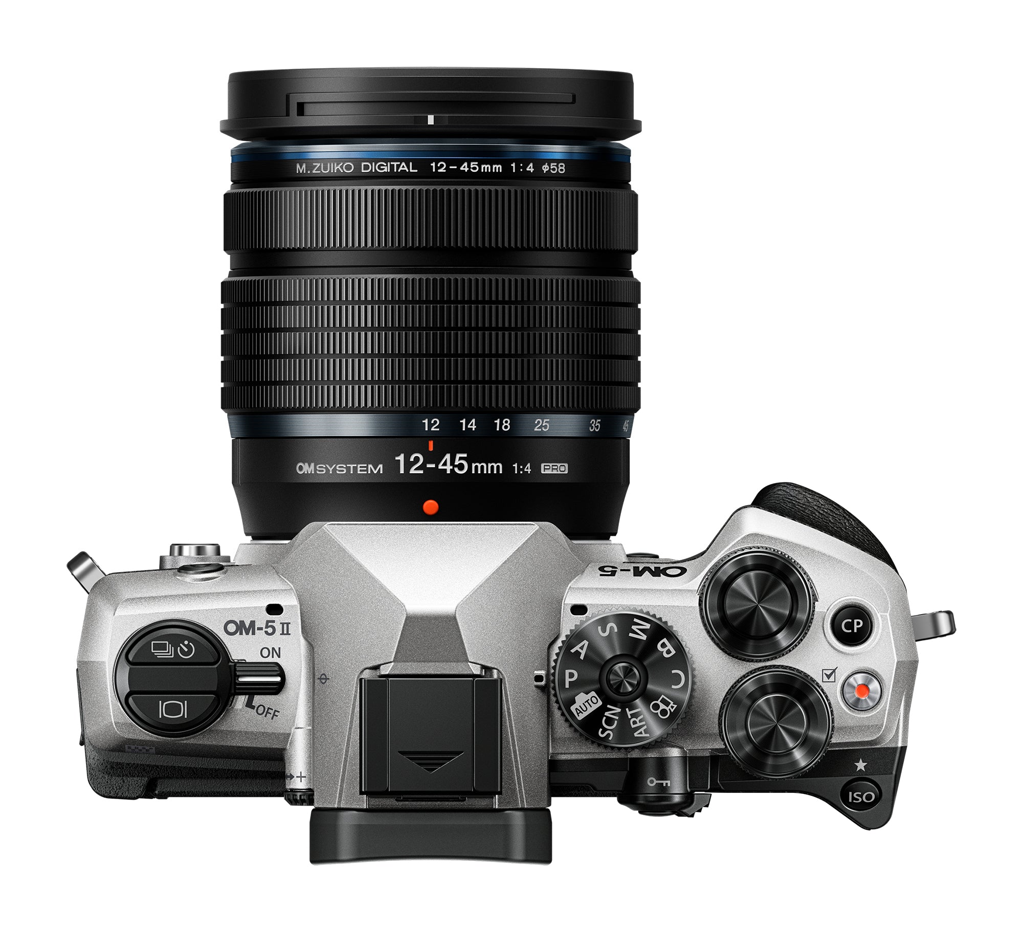 OM SYSTEM OM-5 Mark II Mirrorless Camera with 12-45mm f/4 Lens (Silver)