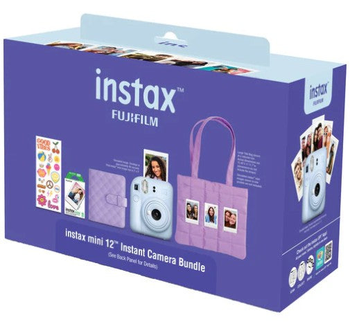 FUJIFILM INSTAX MINI 12 Instant Film Camera Holiday Bundle (Pastel Blue)