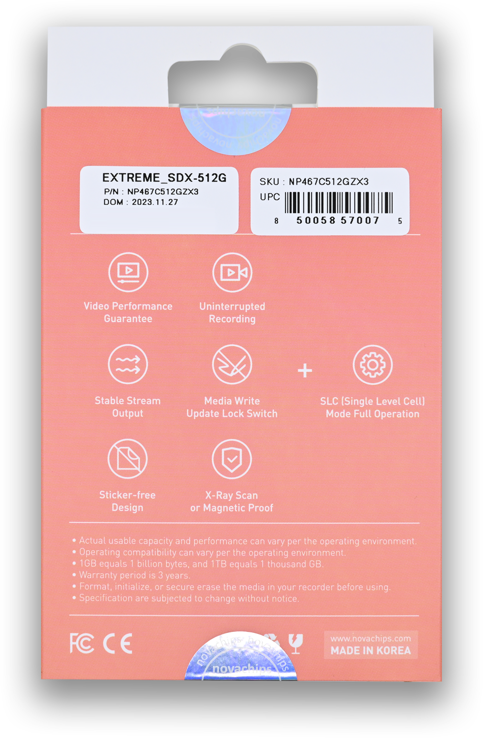 Novachips 512GB SDXC UHS-II V90 Memory Card