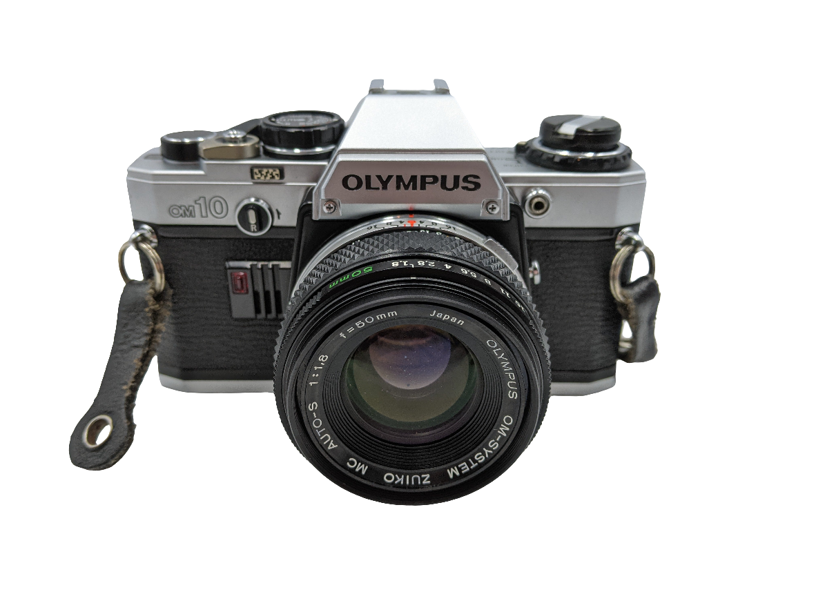 USED Olympus OM-10 Film SLR W/ 50mm F1.8 Lens 1`