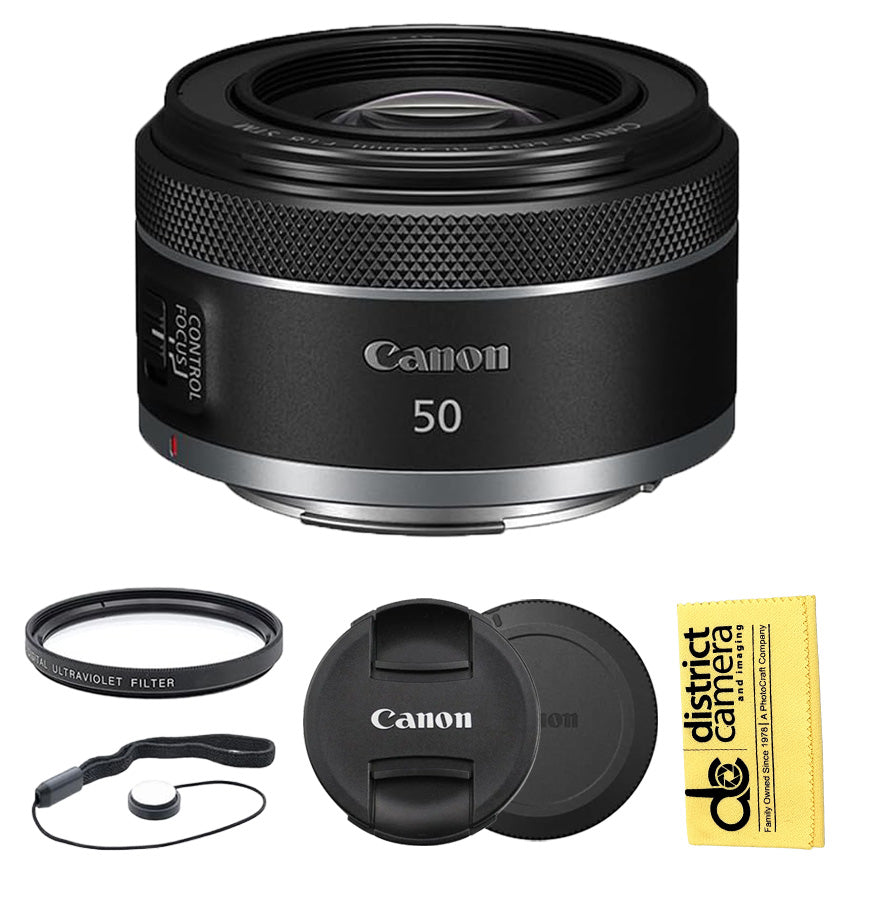 Canon RF 50mm f1.8 STM Lens with Basic Bundle